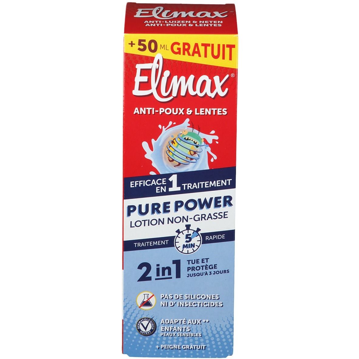 Elimax® Pure Power Anti-Poux & Lentes Lotion Non-Grasse