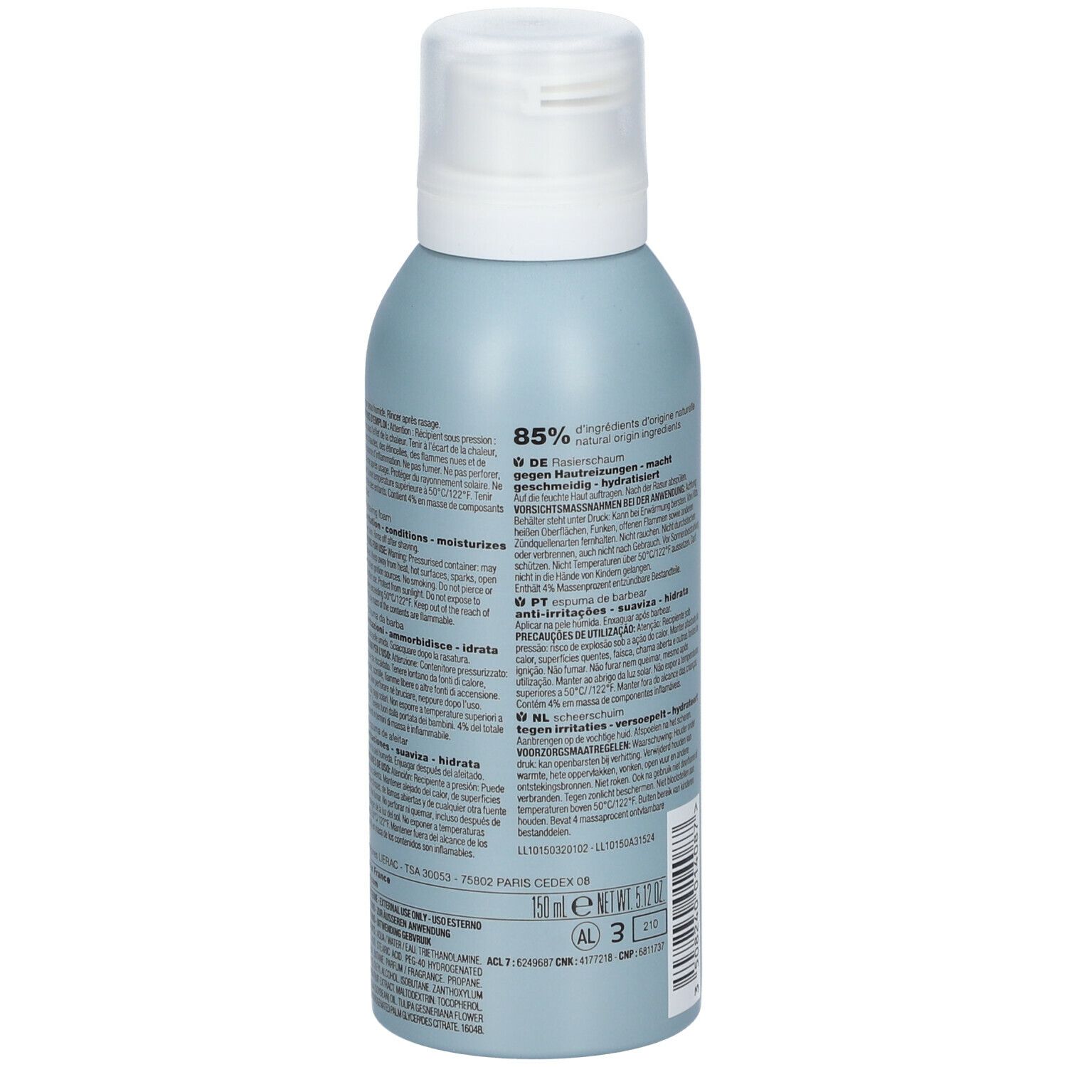 LIERAC HOMME Mousse de rasage anti-irritations