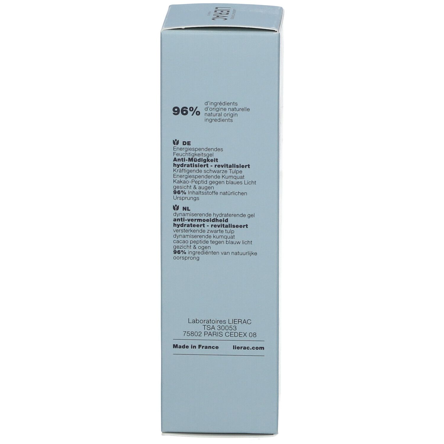 LIERAC HOMME Gel hydratant énergisant