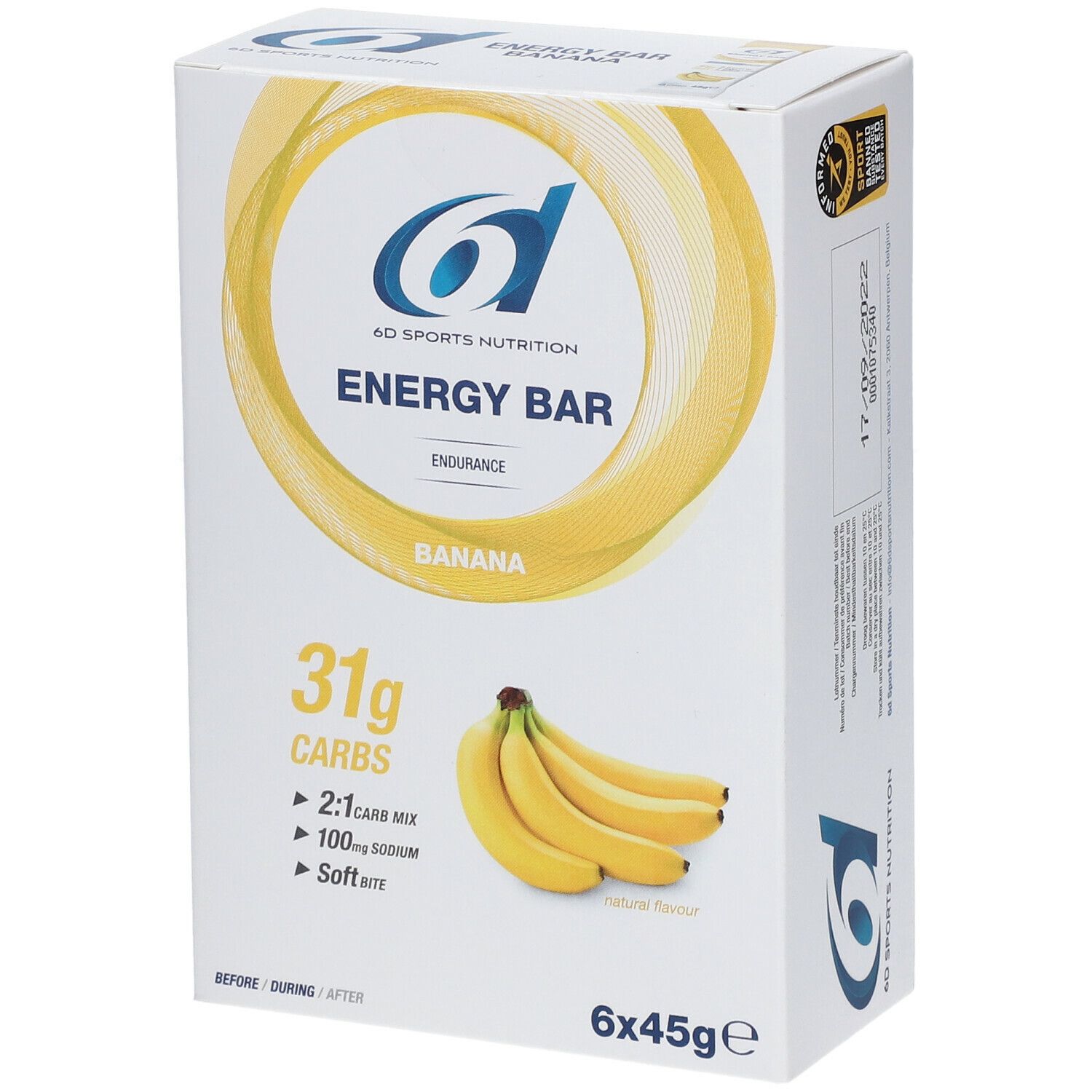 6D SPORTS NUTRITION Energy Bar Banane