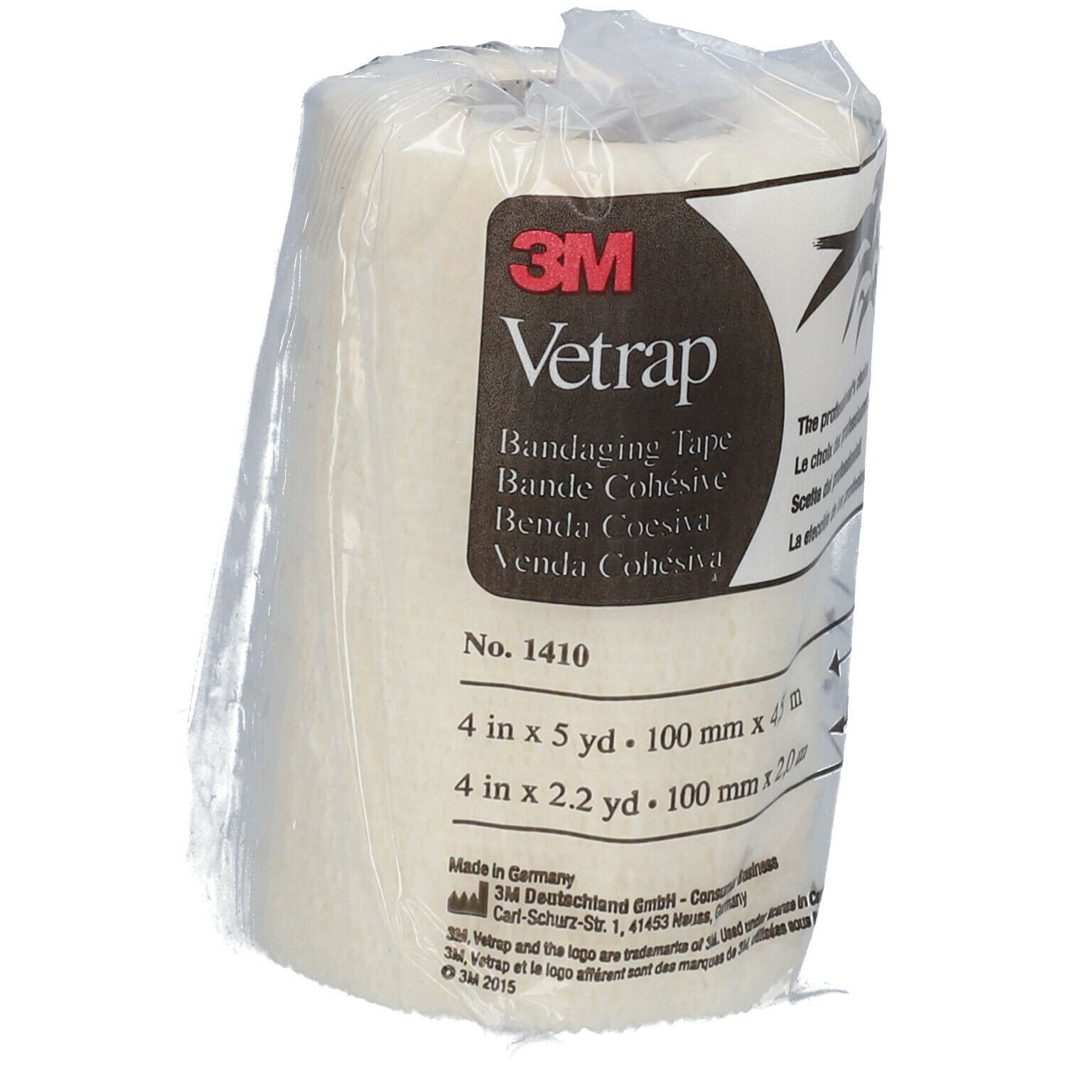 3M™ Vetrap™ Bande cohésive de contention Blanc 10 cm x 4,5 m