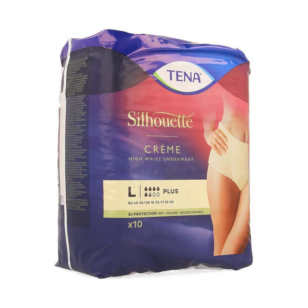 TENA® Silhouette Plus Taille haute Crème Large