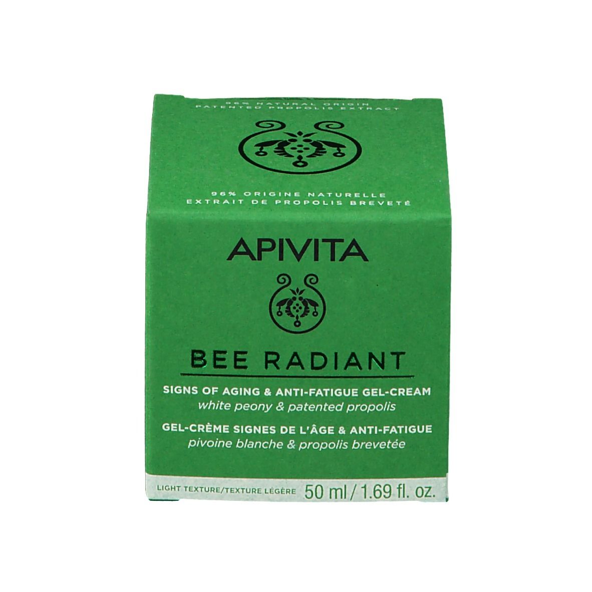 API VITA Bee Radiant Gel-Crème, boîte de 50 ml.
