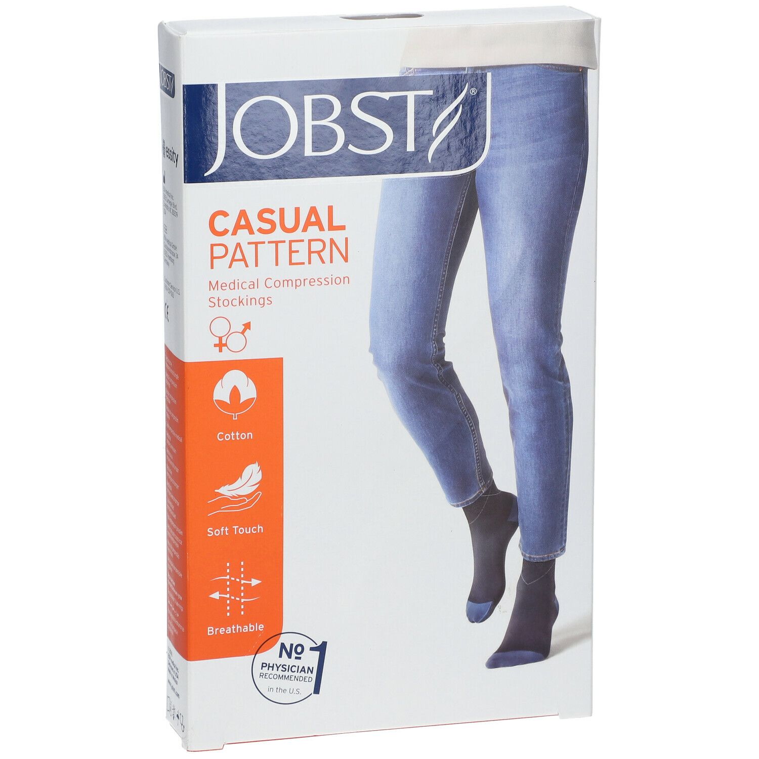 JOBST Chaussettes de Compression Casual Pattern 20-30 AD Large Rose