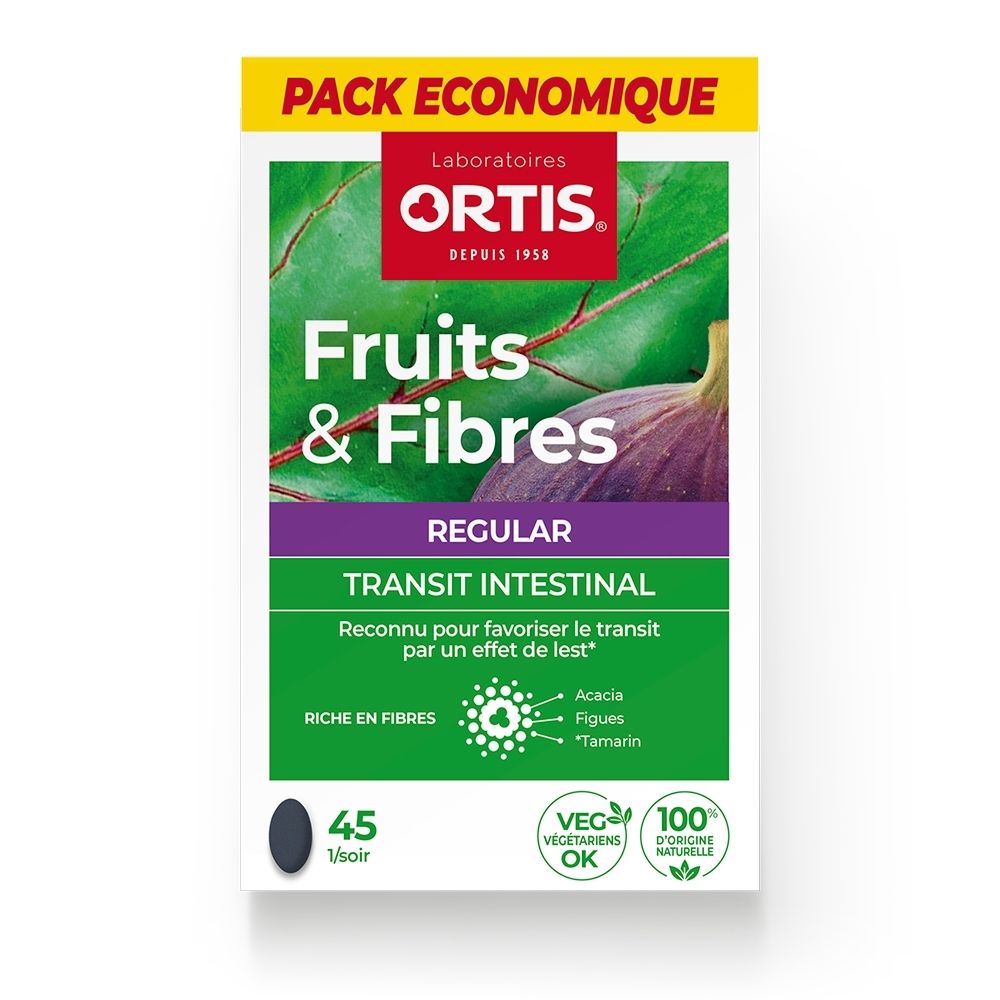 Ortis Fruits & Fibres Regular, pack économique avec figue.