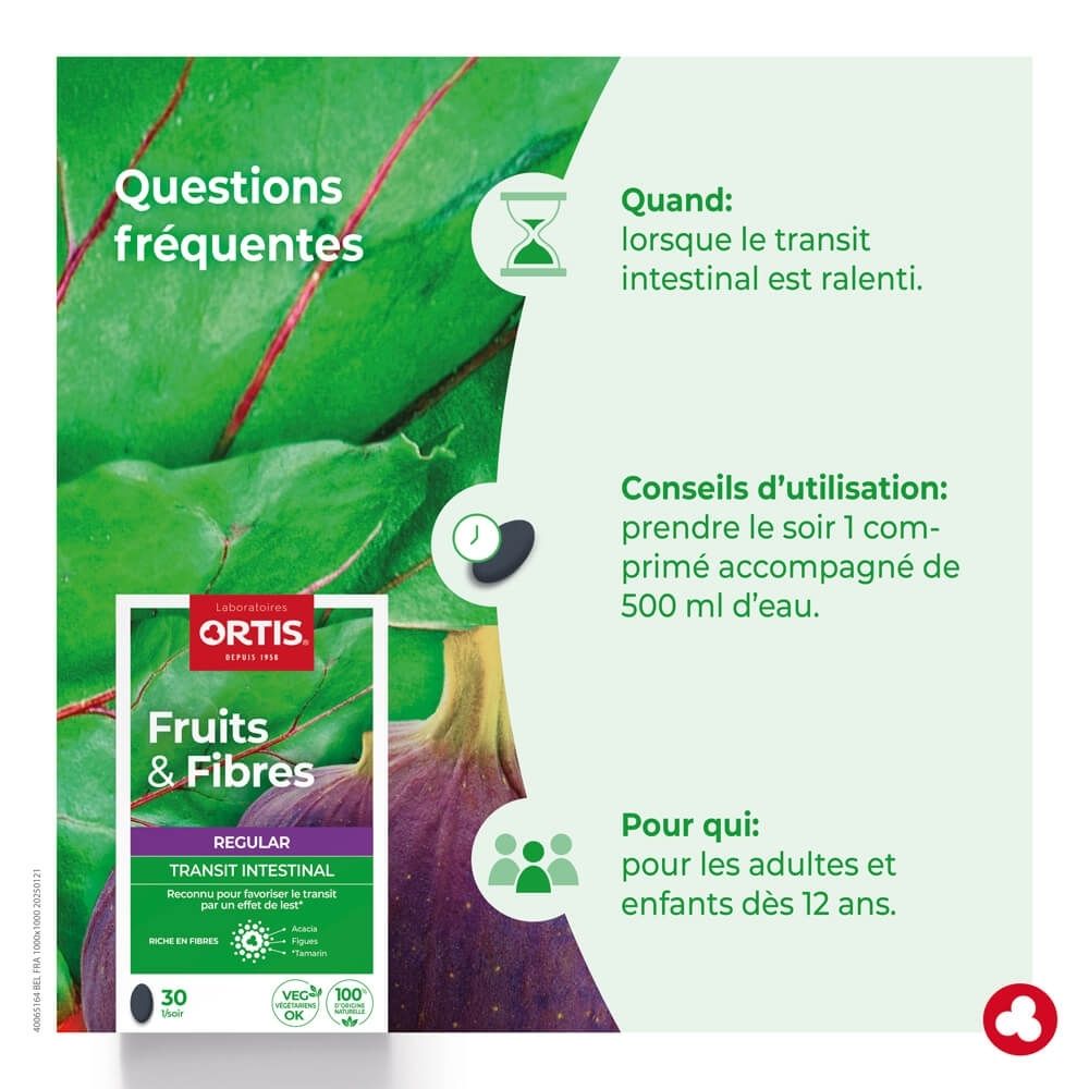 Ortis Fruits & Fibres Regular, pack économique avec figue.