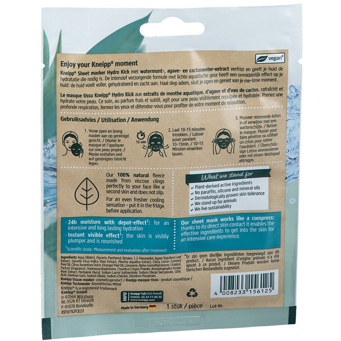 Kneipp® Masque Tissu Hydro Kick