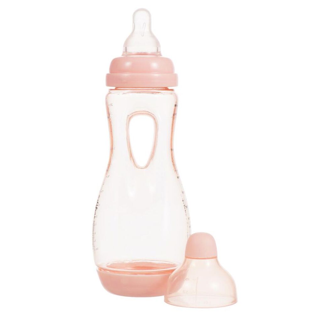 Difrax® EASY GRIP Anti-colique Biberon S à poignée Natural Rose 240 ml