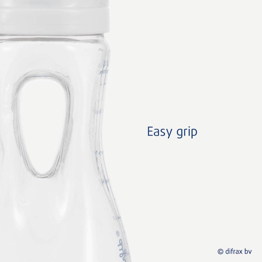 Difrax® EASY GRIP Anti-colique Biberon S à poignée Natural Rose 240 ml