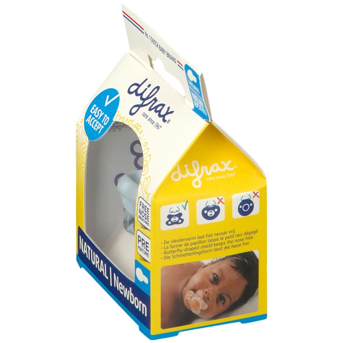 difrax® Sucette Natural Newborn River (Couleur non sélectionnable)
