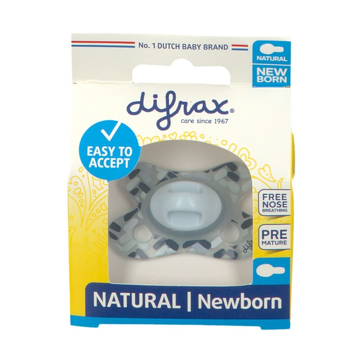 difrax® Sucette Natural Newborn River (Couleur non sélectionnable)
