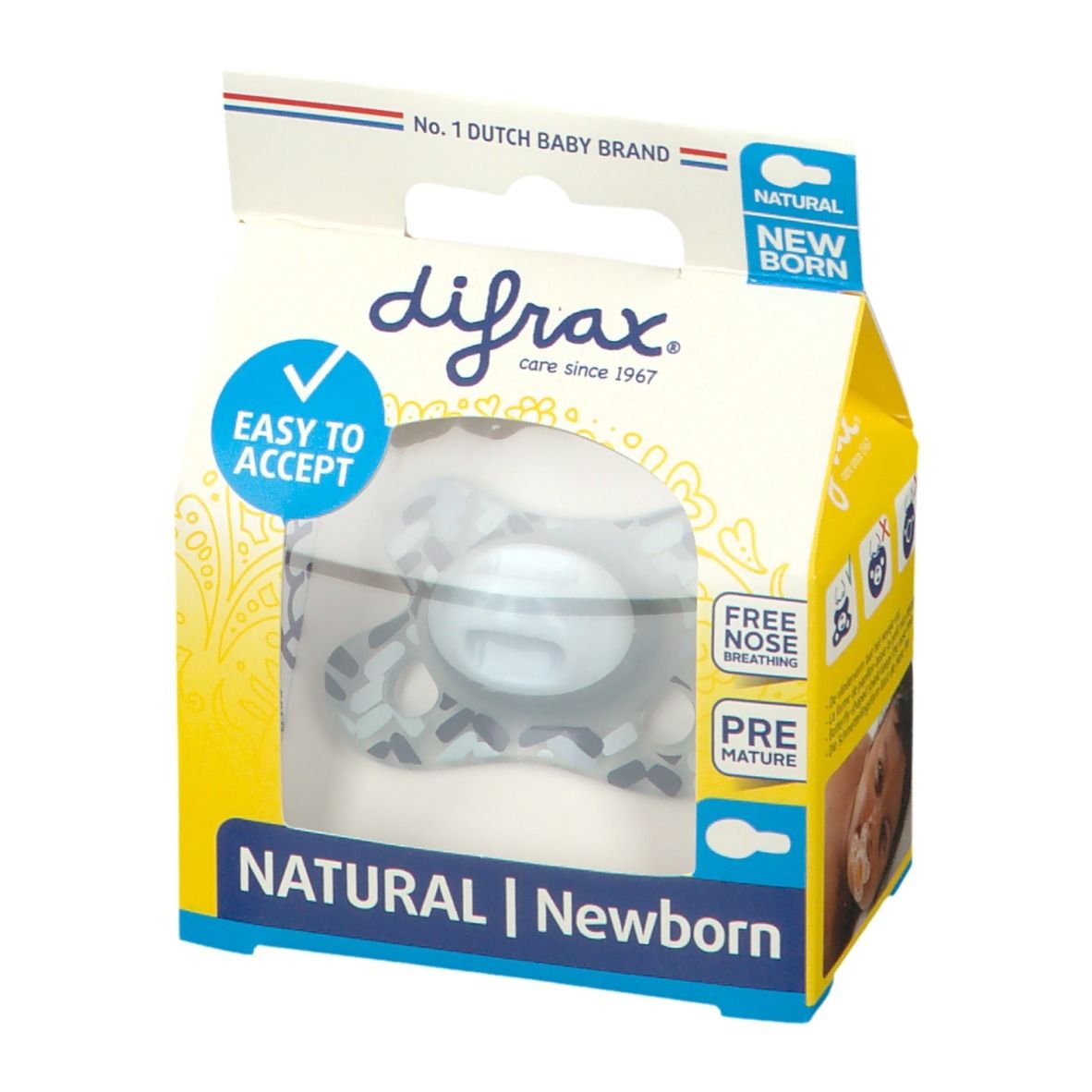 difrax® Sucette Natural Newborn River (Couleur non sélectionnable)