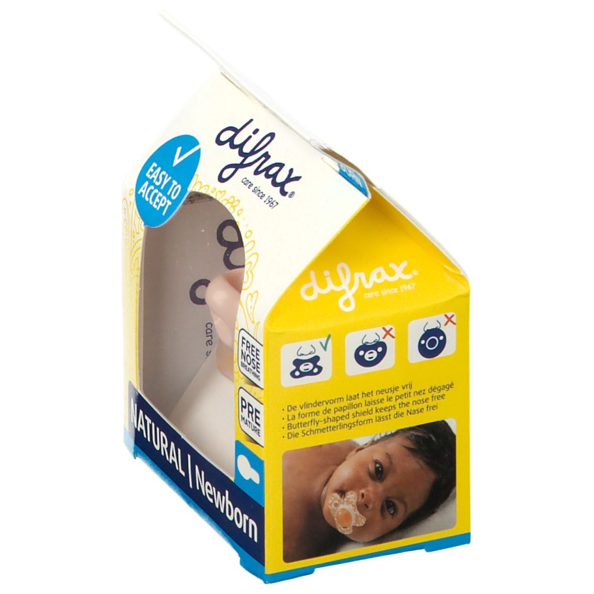 difrax® Sucette Natural Newborn Spring (Couleur non sélectionnable)