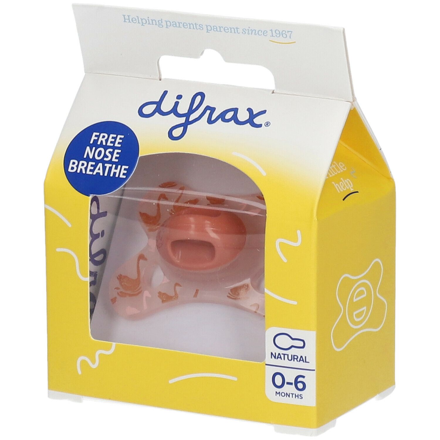 difrax® Sucette Natural 0-6 Mois - Birds (Couleur non sélectionnable)