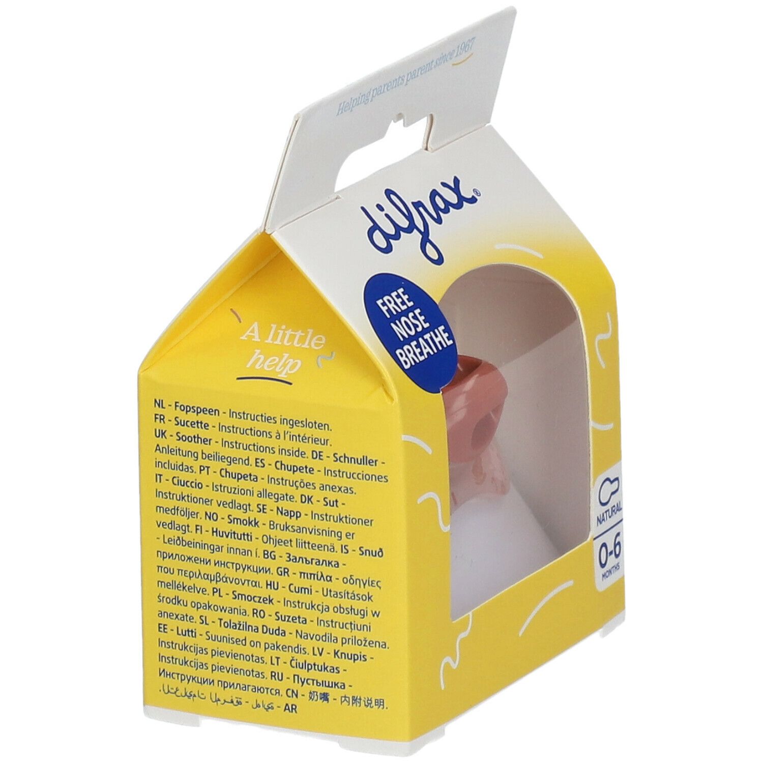 difrax® Sucette Natural 0-6 Mois - Birds (Couleur non sélectionnable)
