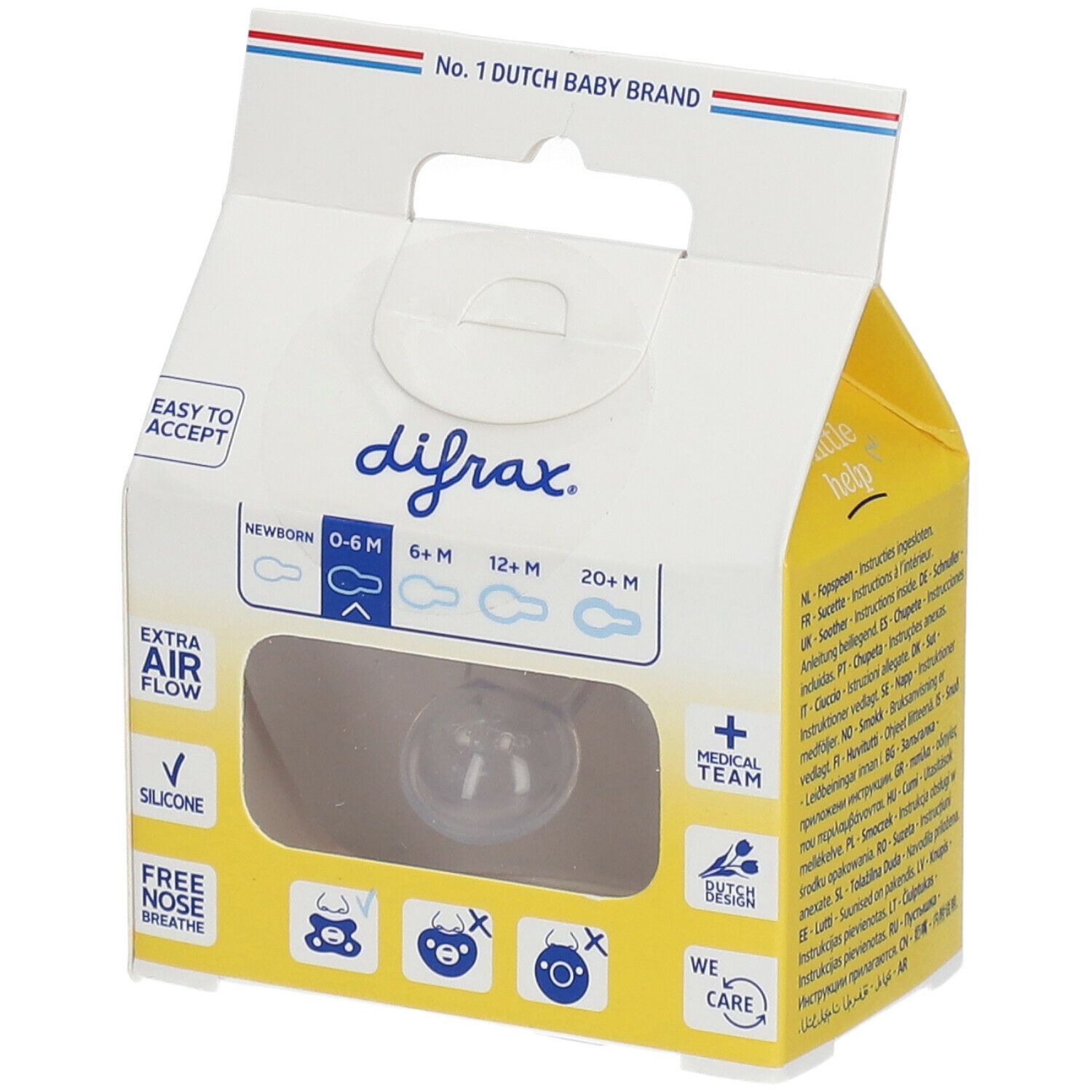 difrax® Sucette Natural 0-6 Mois - Birds (Couleur non sélectionnable)