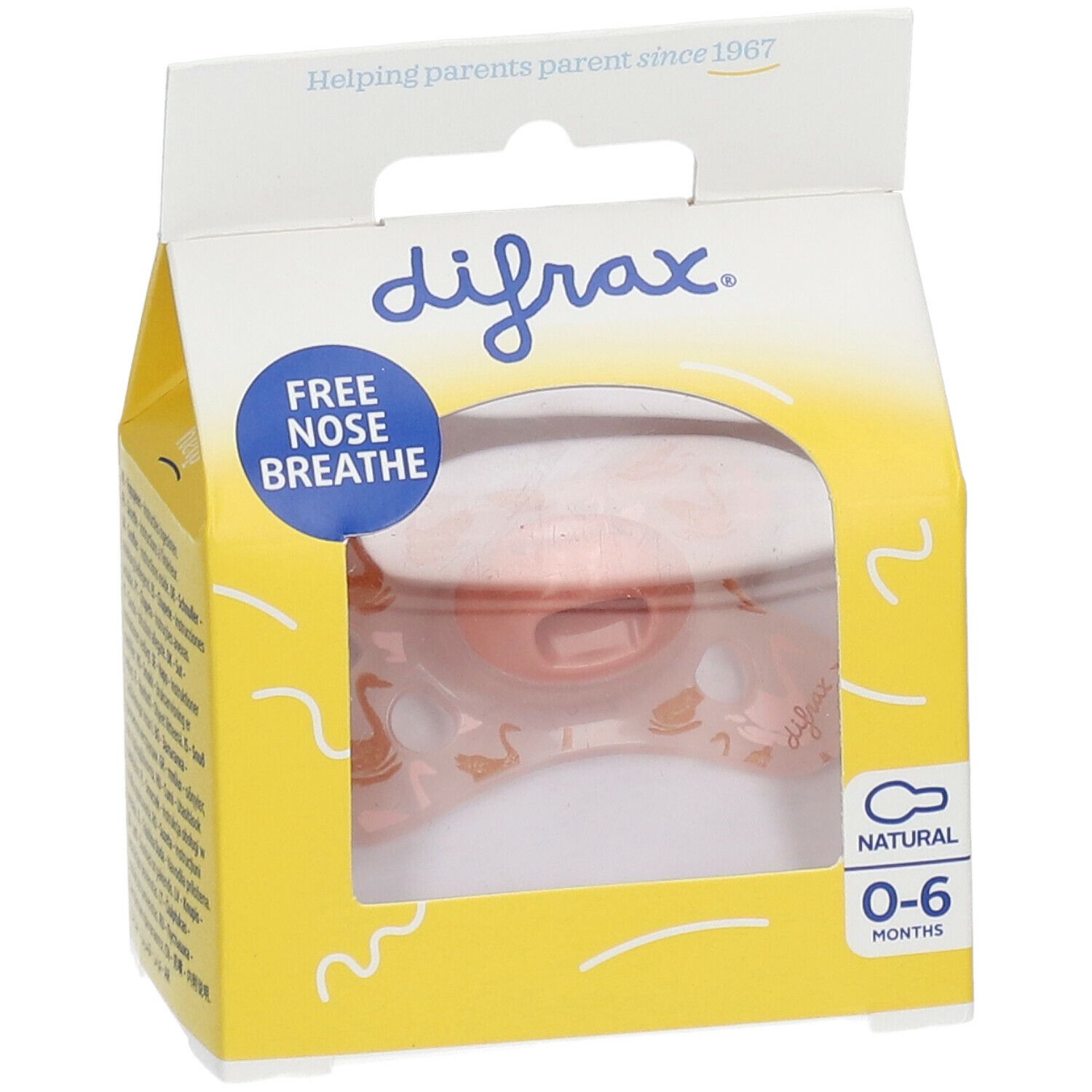 difrax® Sucette Natural 0-6 Mois - Birds (Couleur non sélectionnable)