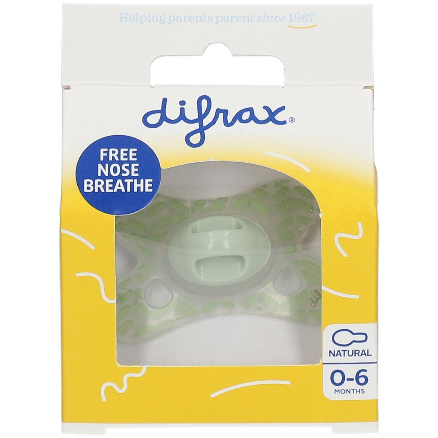 difrax® Sucette Natural 0-6 Mois - Bamboo (Couleur non sélectionnable)
