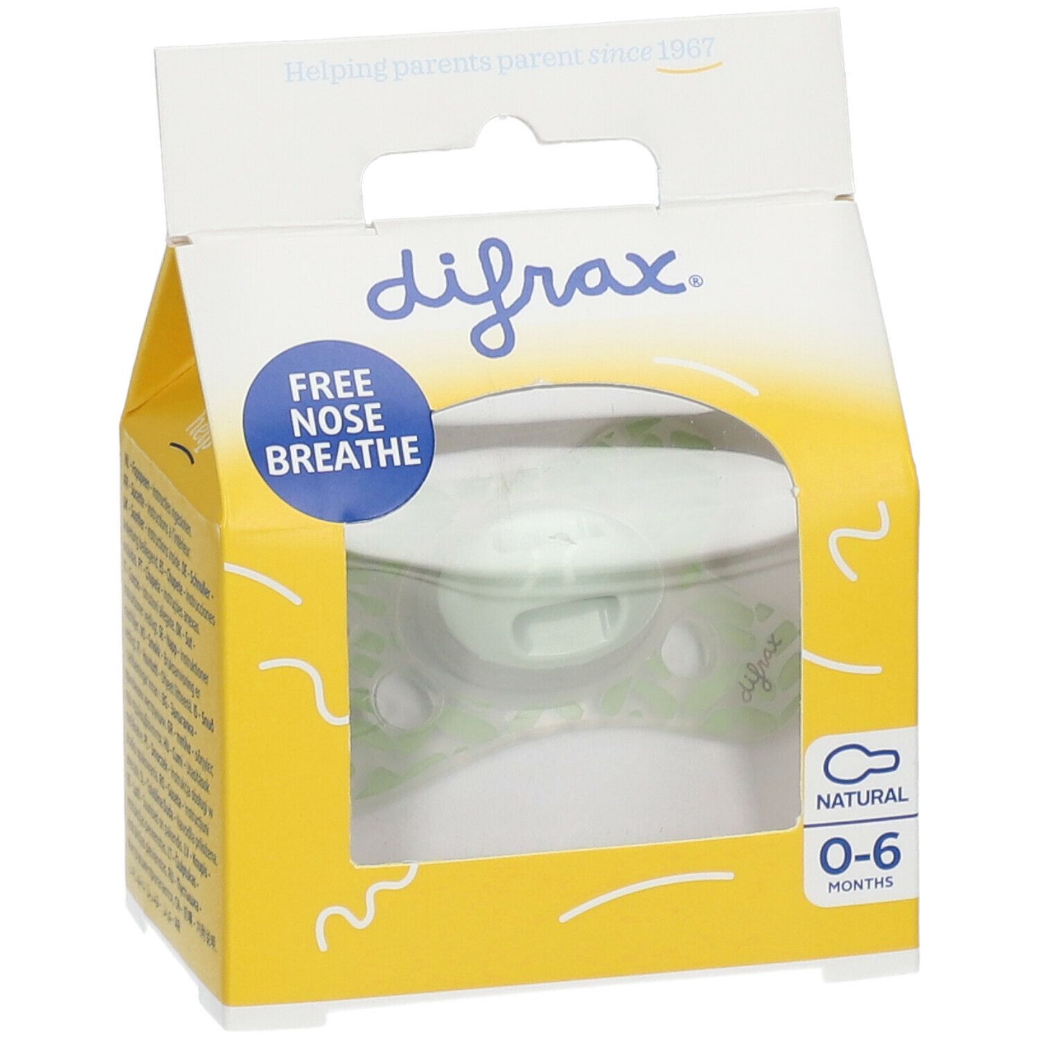 difrax® Sucette Natural 0-6 Mois - Bamboo (Couleur non sélectionnable)