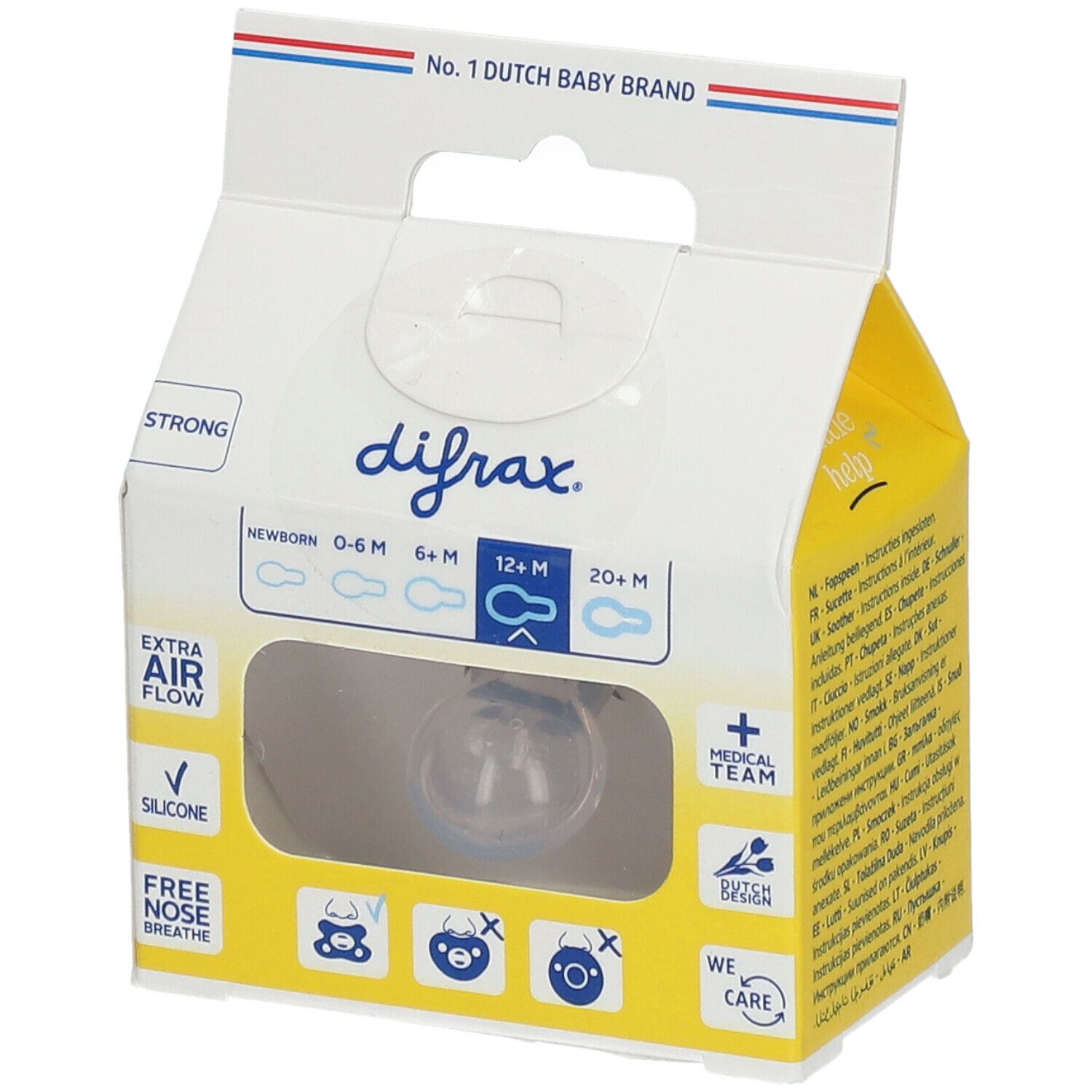 difrax® Sucette Natural +12 Mois - Winter (Couleur non sélectionnable)