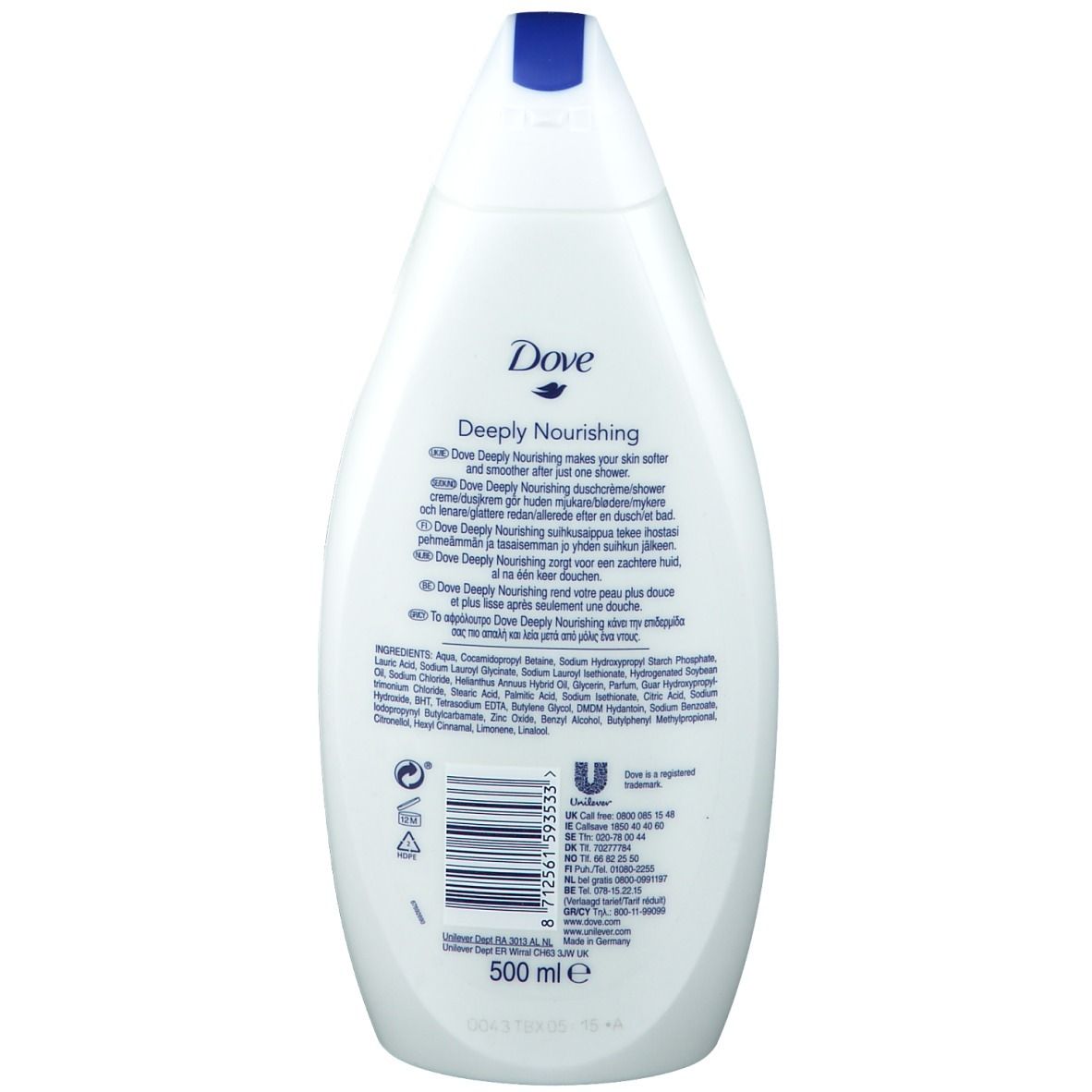Dove deeply nourishing Gel douche nettoyant en profondeur