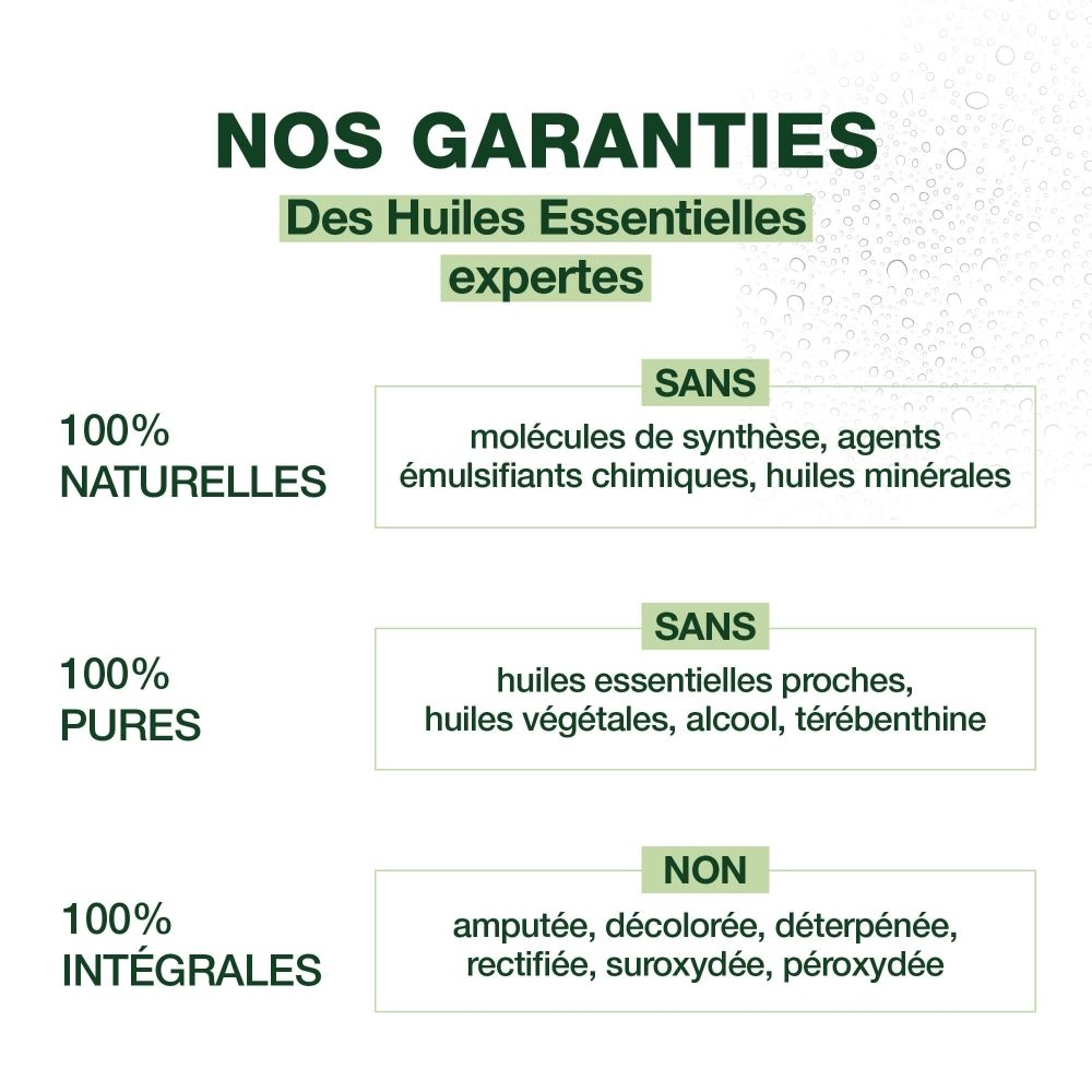 Vue latérale du spray Pranarôm Aromaforce avec code-barres et informations produit.