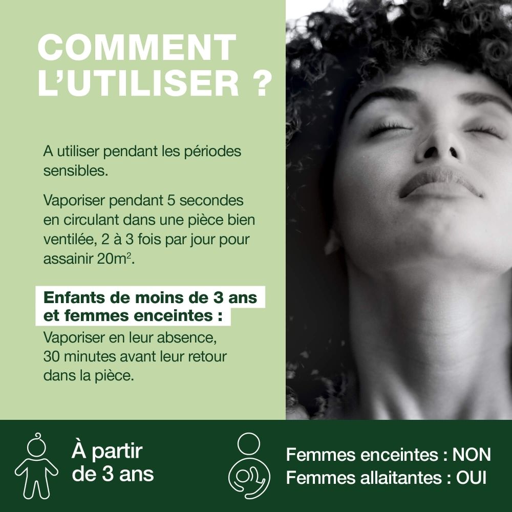 Spray assainissant Pranarôm Aromaforce Ravintsara Tea Tree, avec herbes.