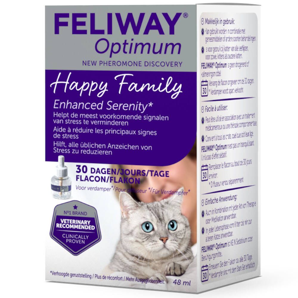 Feliway Friends Pack 3 Recharges 48ml - Anxiété-Comportement-Stress Chat -  Compléments alimentaires Feliway