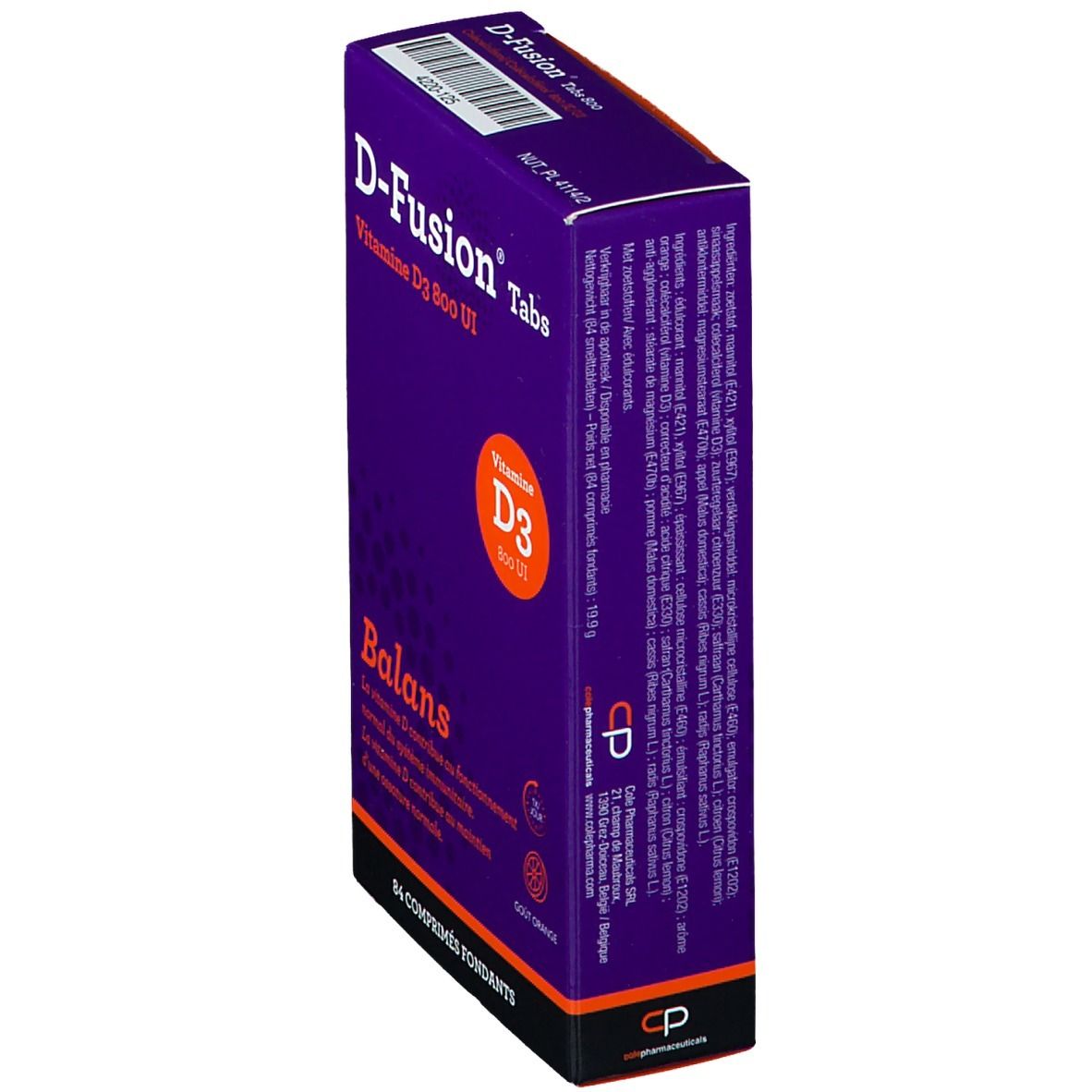 D-Fusion® Tabs Vitamine D3 800 UI
