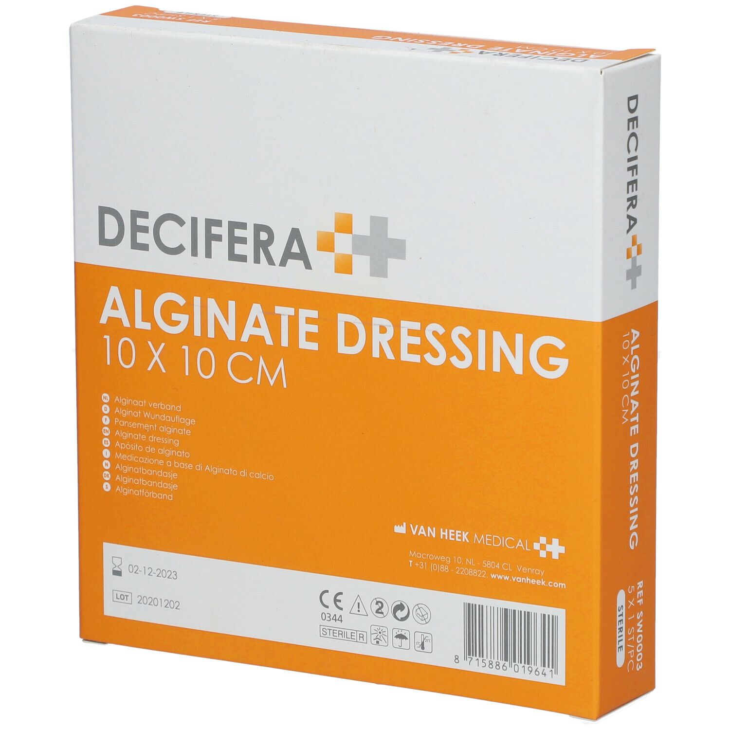 DECIFERA Alginate Dressing 10x10cm