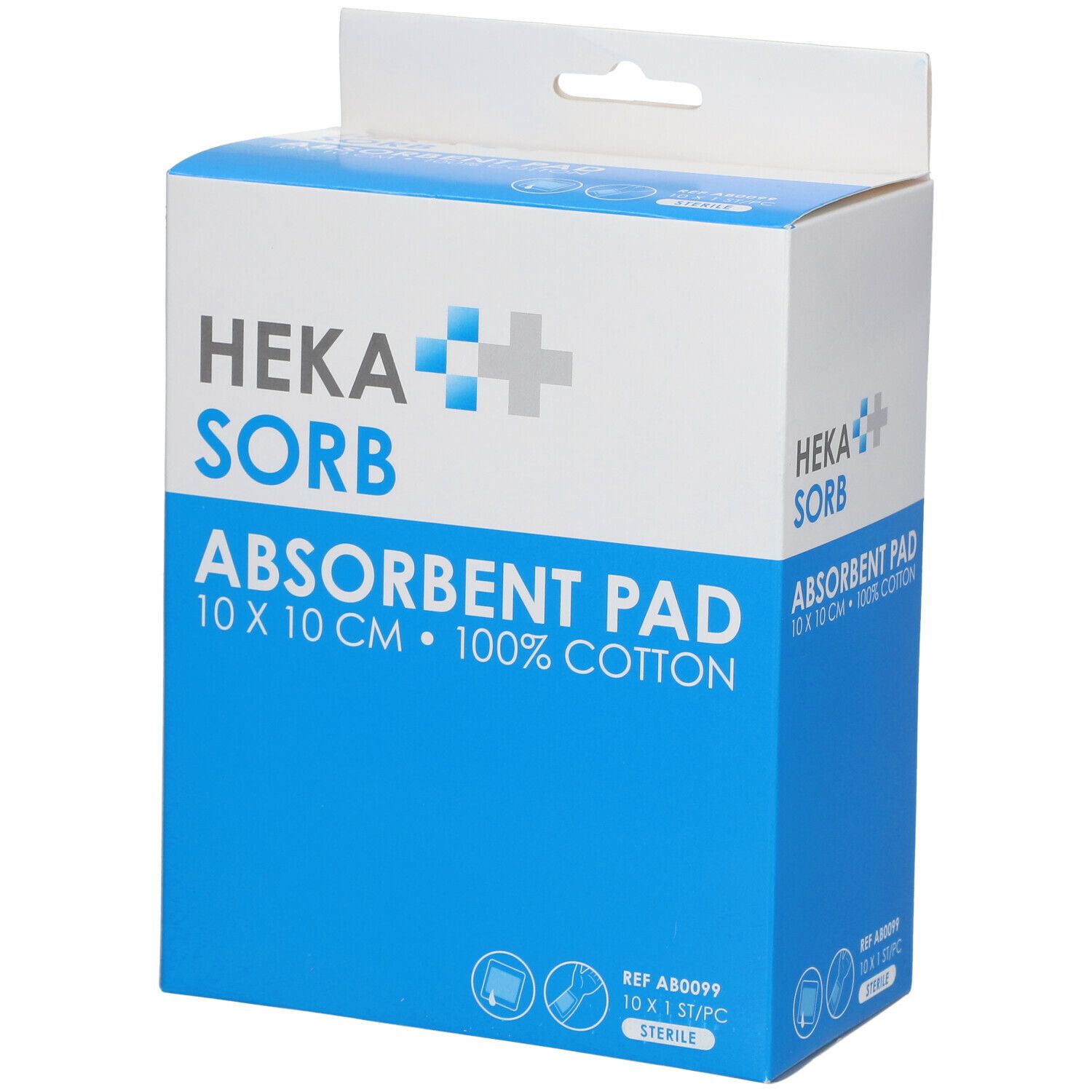 HEKA SORB Bande absorbante Stérile 10 x 10 cm