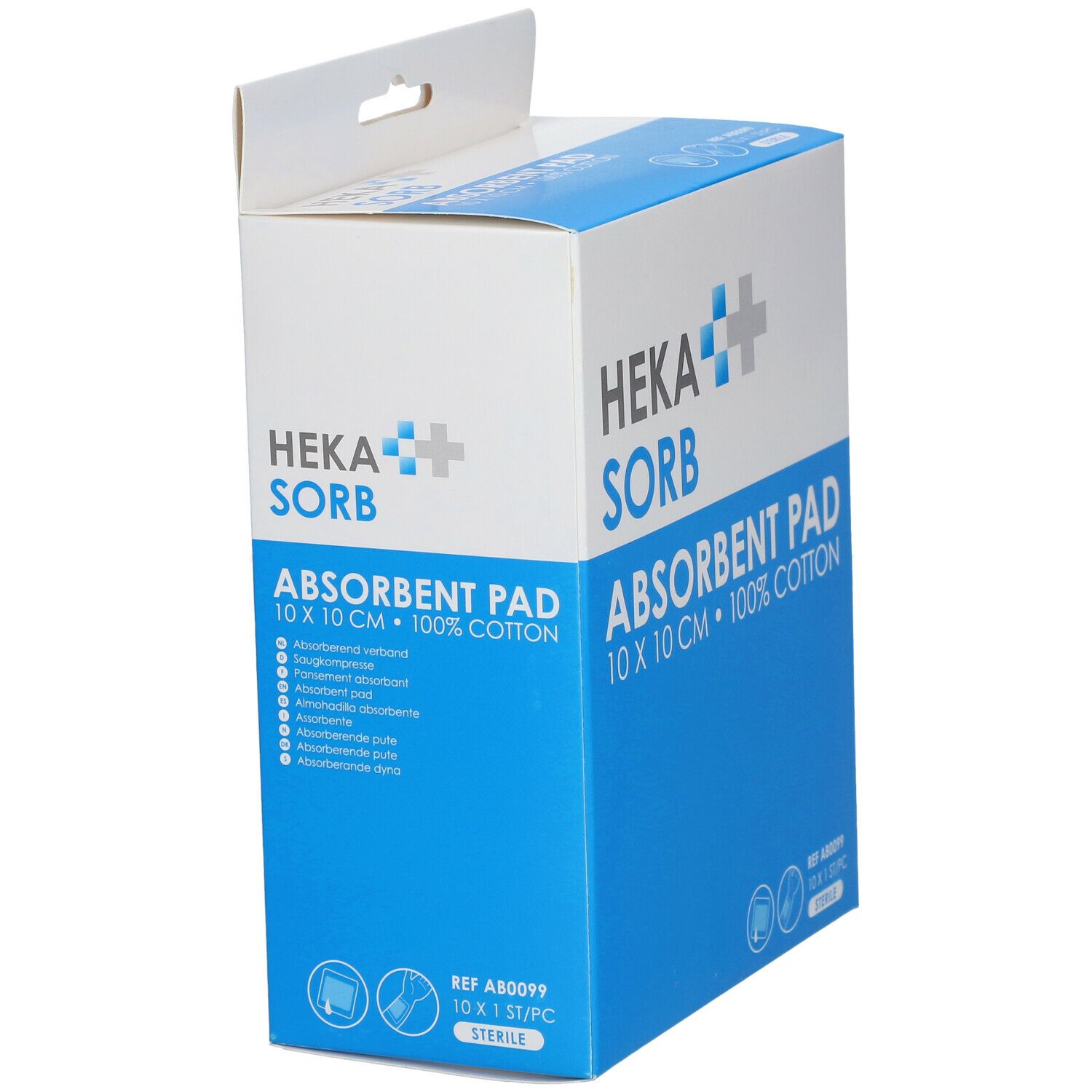 HEKA SORB Bande absorbante Stérile 10 x 10 cm