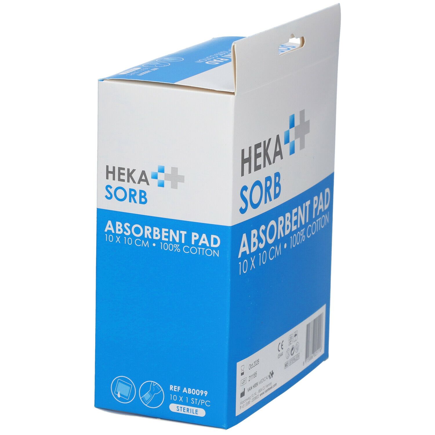 HEKA SORB Bande absorbante Stérile 10 x 10 cm