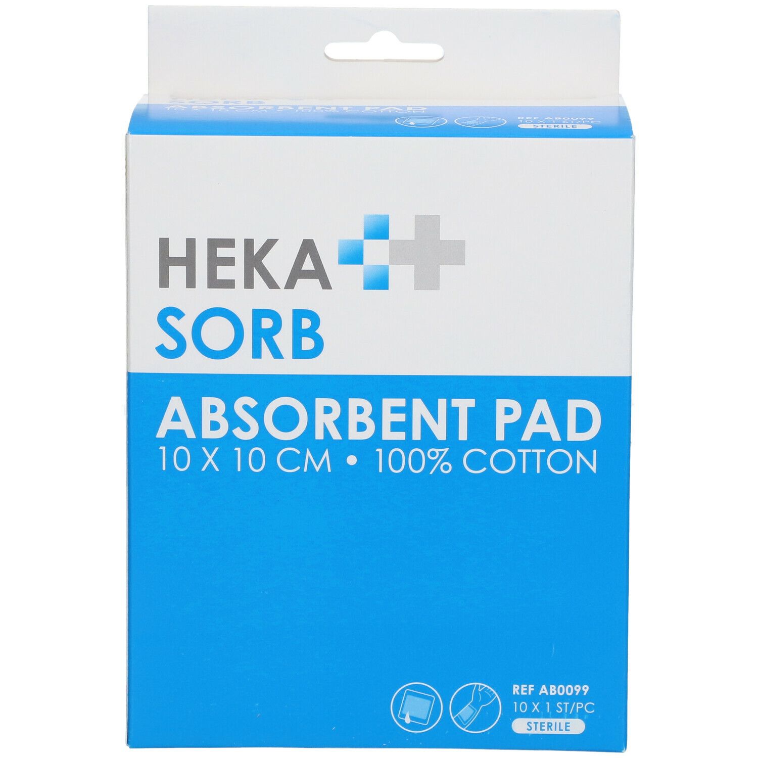 HEKA SORB Bande absorbante Stérile 10 x 10 cm