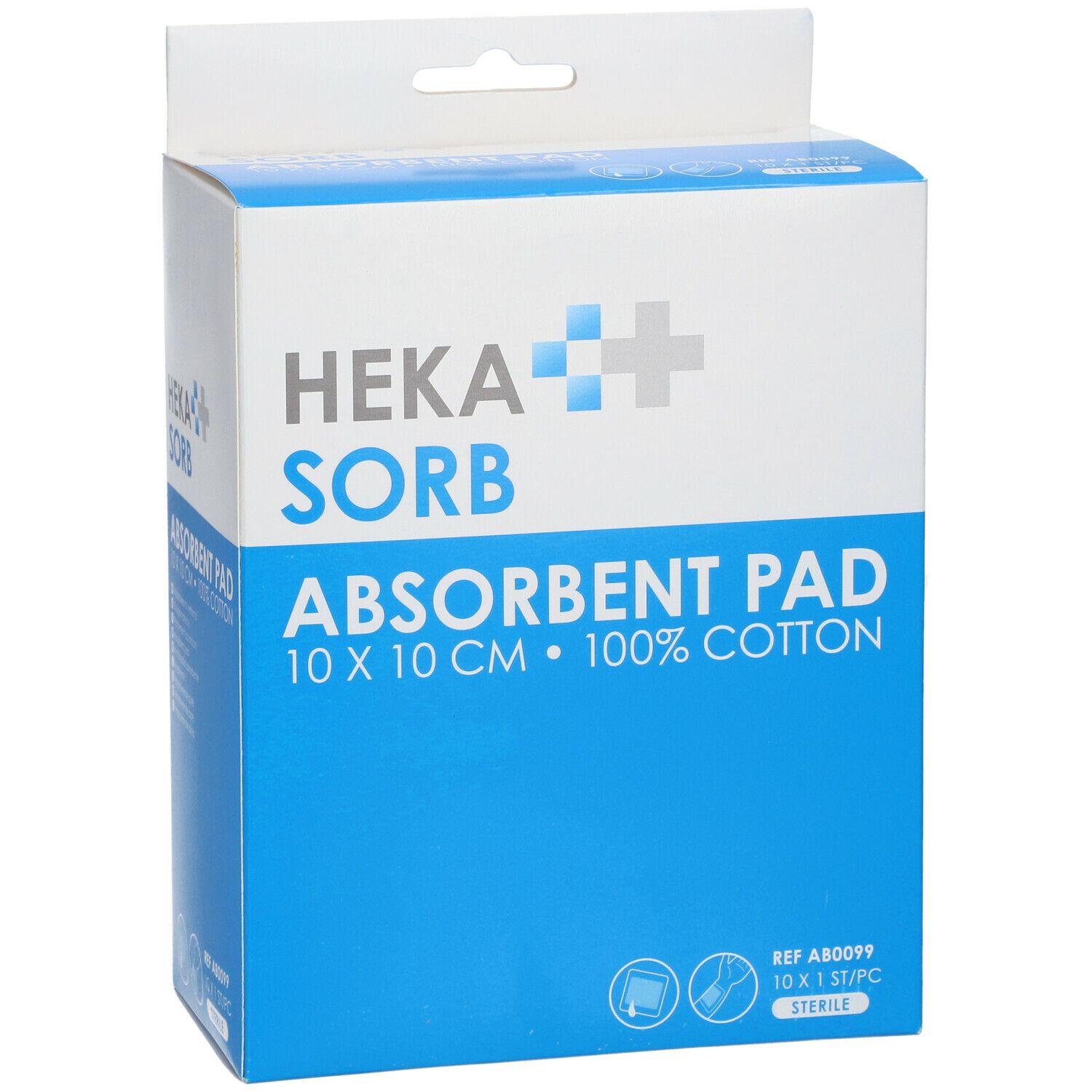 HEKA SORB Bande absorbante Stérile 10 x 10 cm