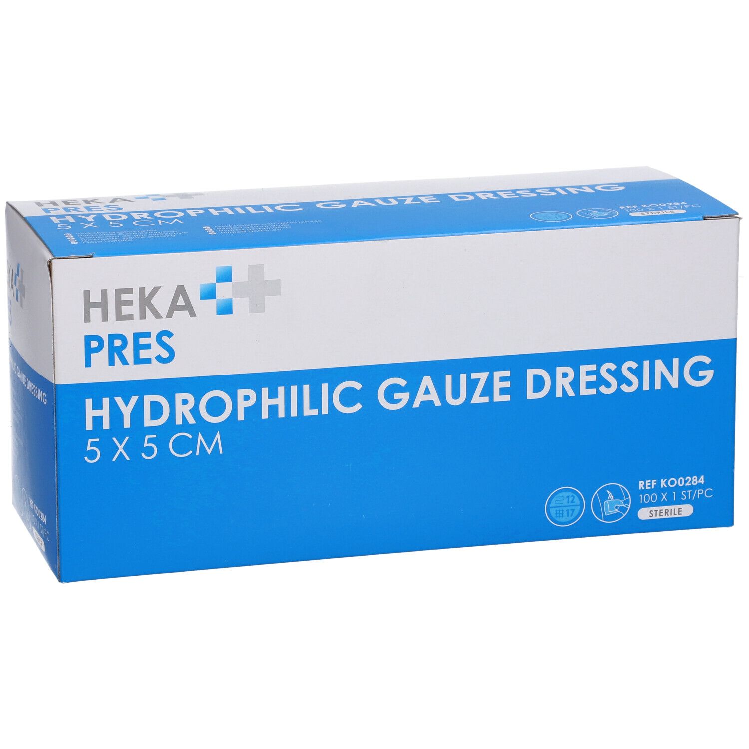 HEKA PRES Hydrophile Gaze-Compresse 5 x 5 cm