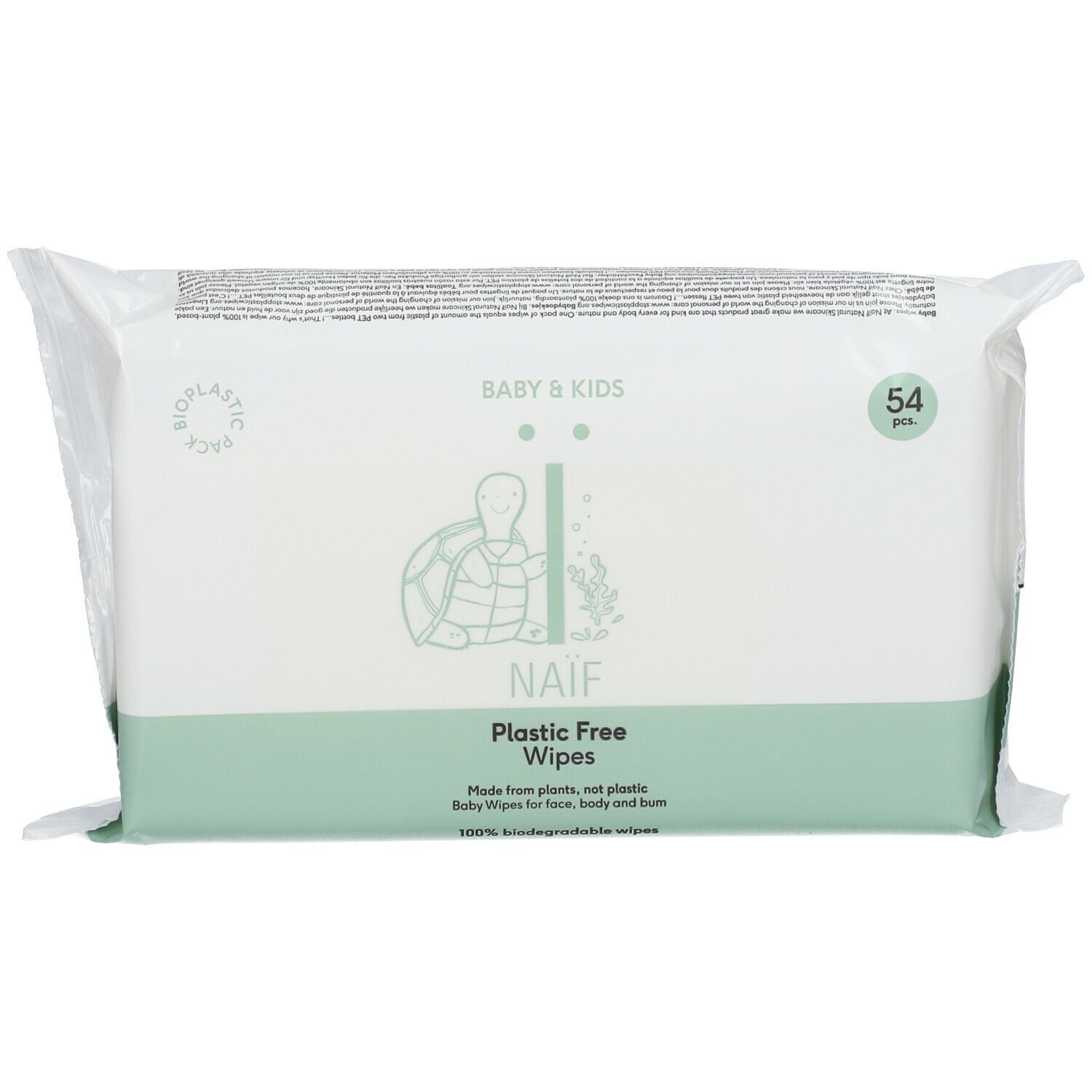 NAIF Lingettes humides sans plastique