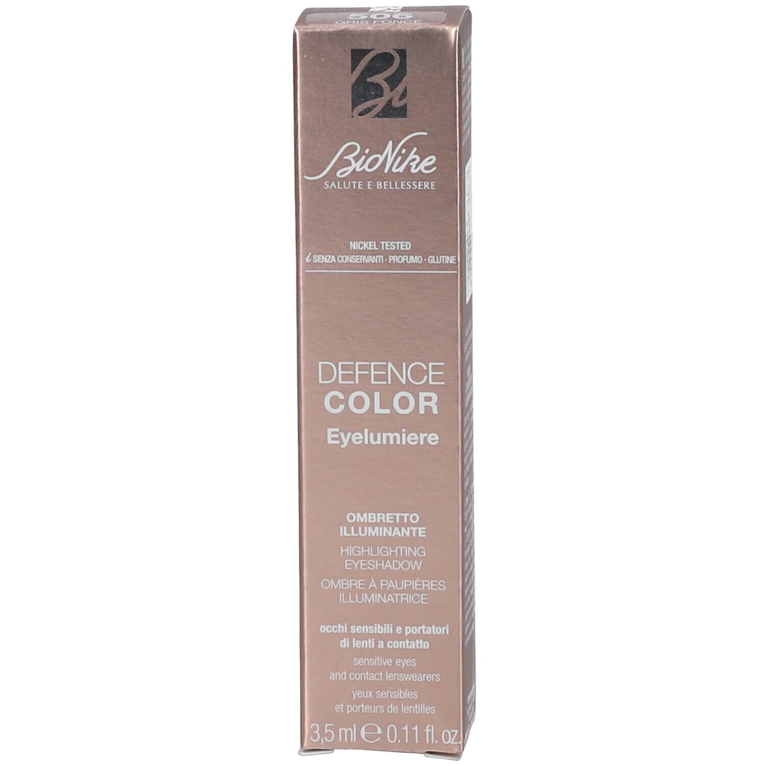 Emballage avec inscription : BioNike DEFENCE COLOR Eyelumiere. 3,5 ml.