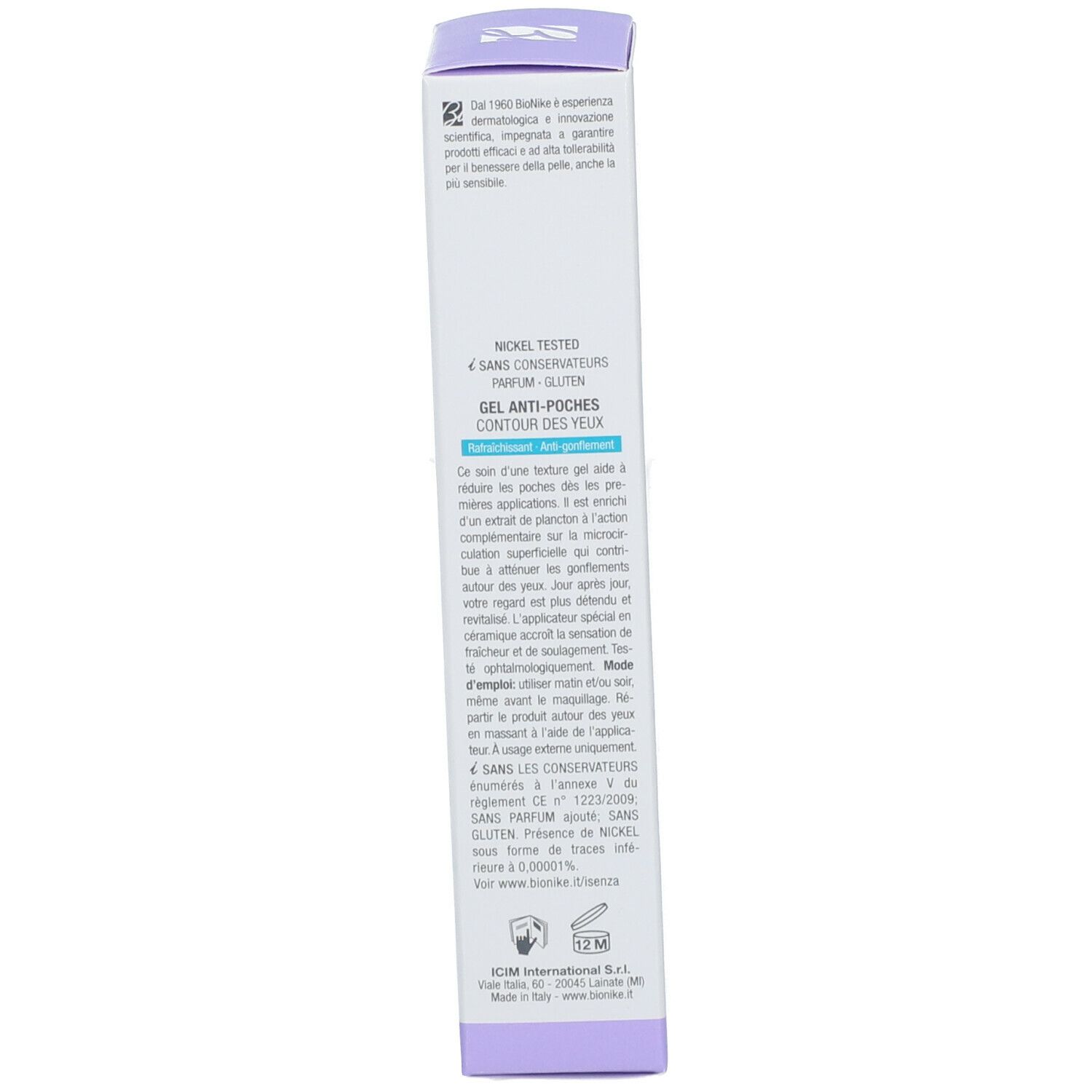 BioNike DEFENCE EYE Gel Anti-Poches Contour des Yeux Anti-gonflement