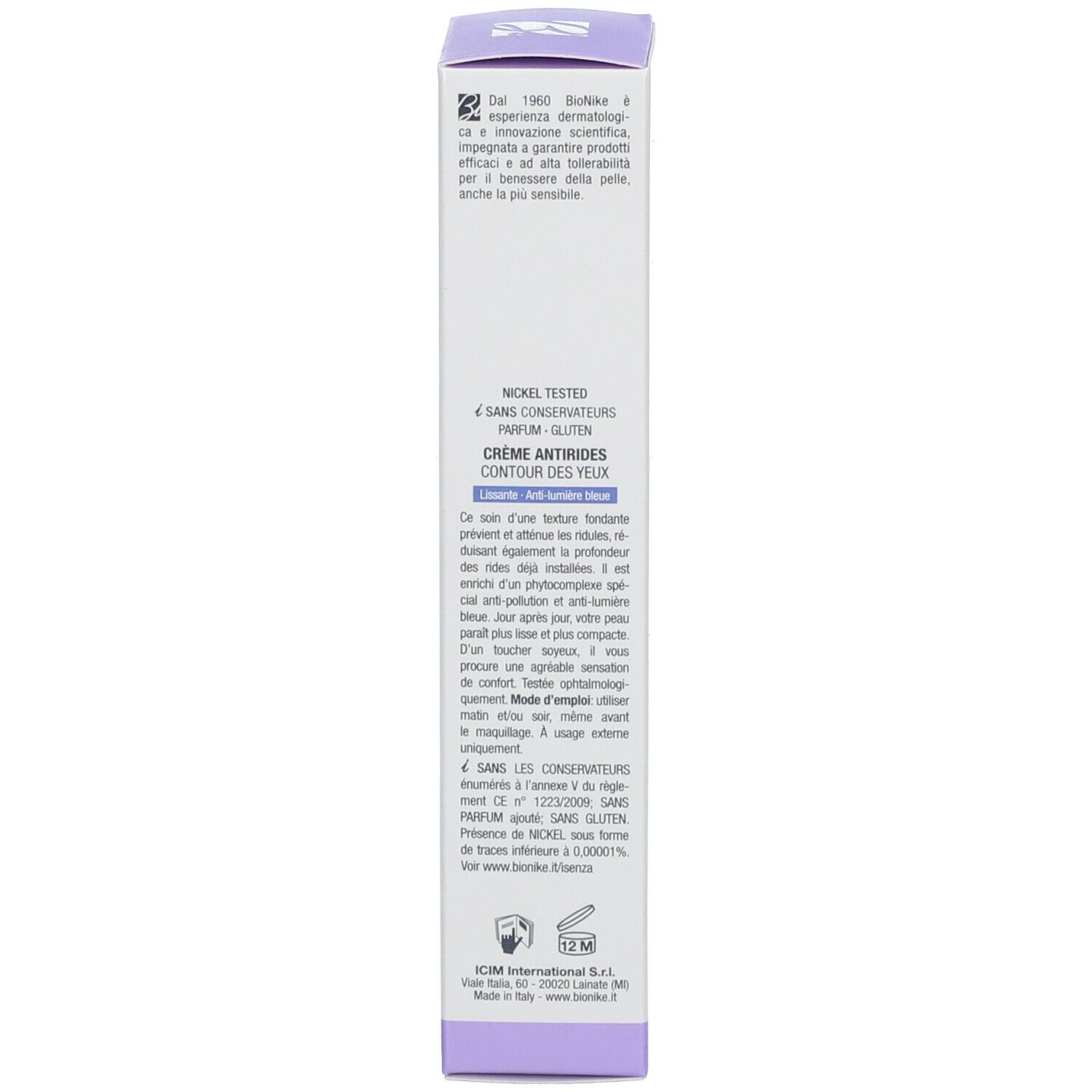 BioNike DEFENCE EYE Crème anti-rides contour des Yeux