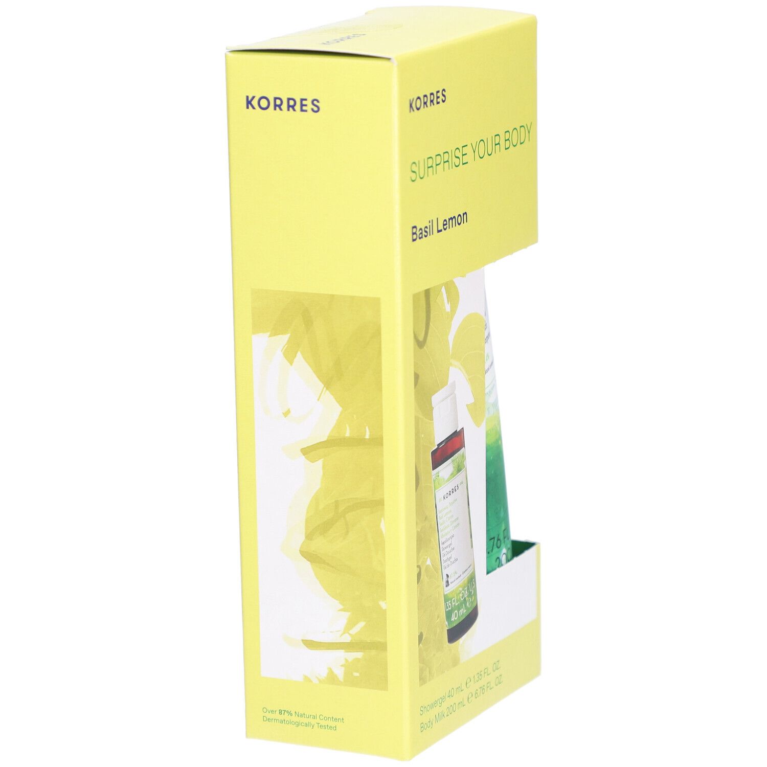 Korres Coffret Surprise your Body Basilic Citron Gel Douche + Lait Corporel