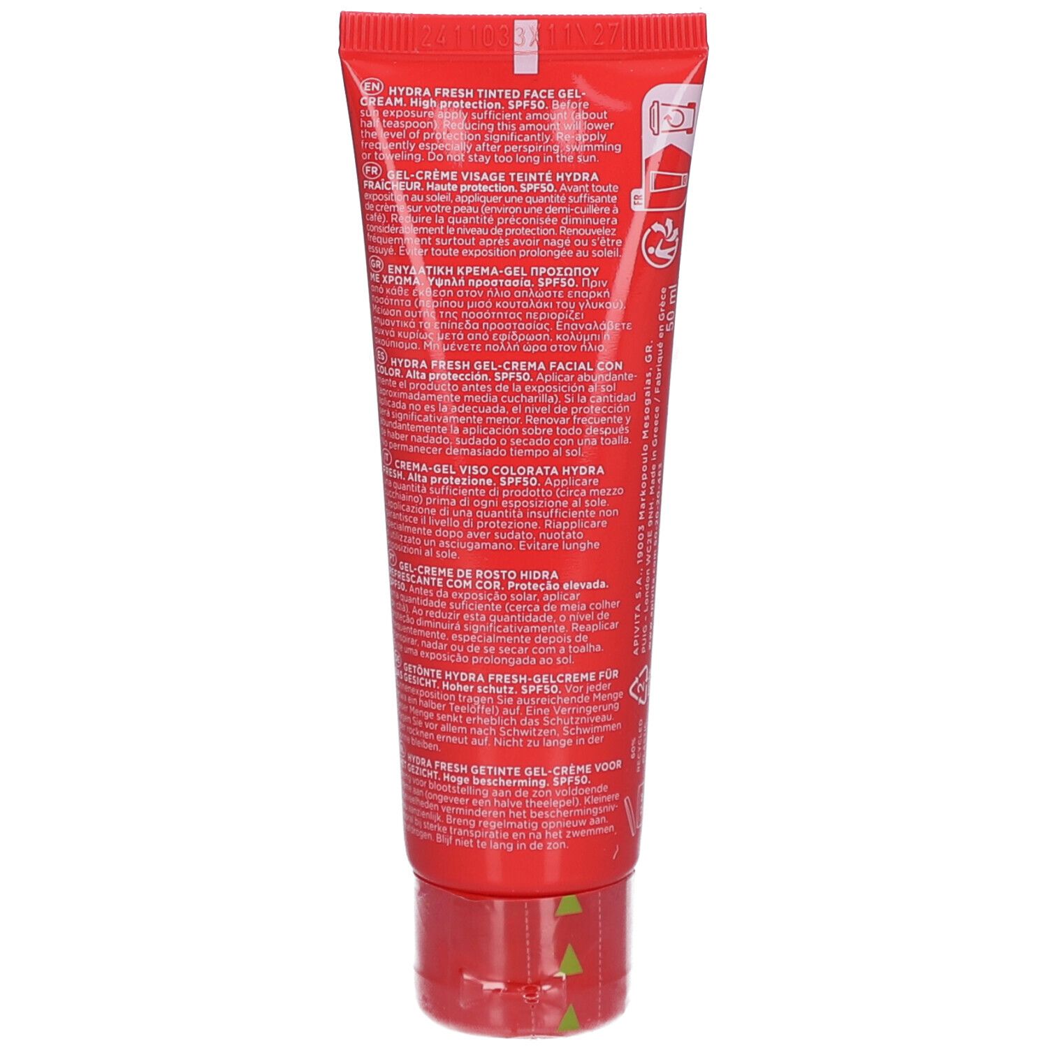 Apivita Bee Sun Safe Crème Visage Teintée Défense Anti-Tâche & Anti-Âge