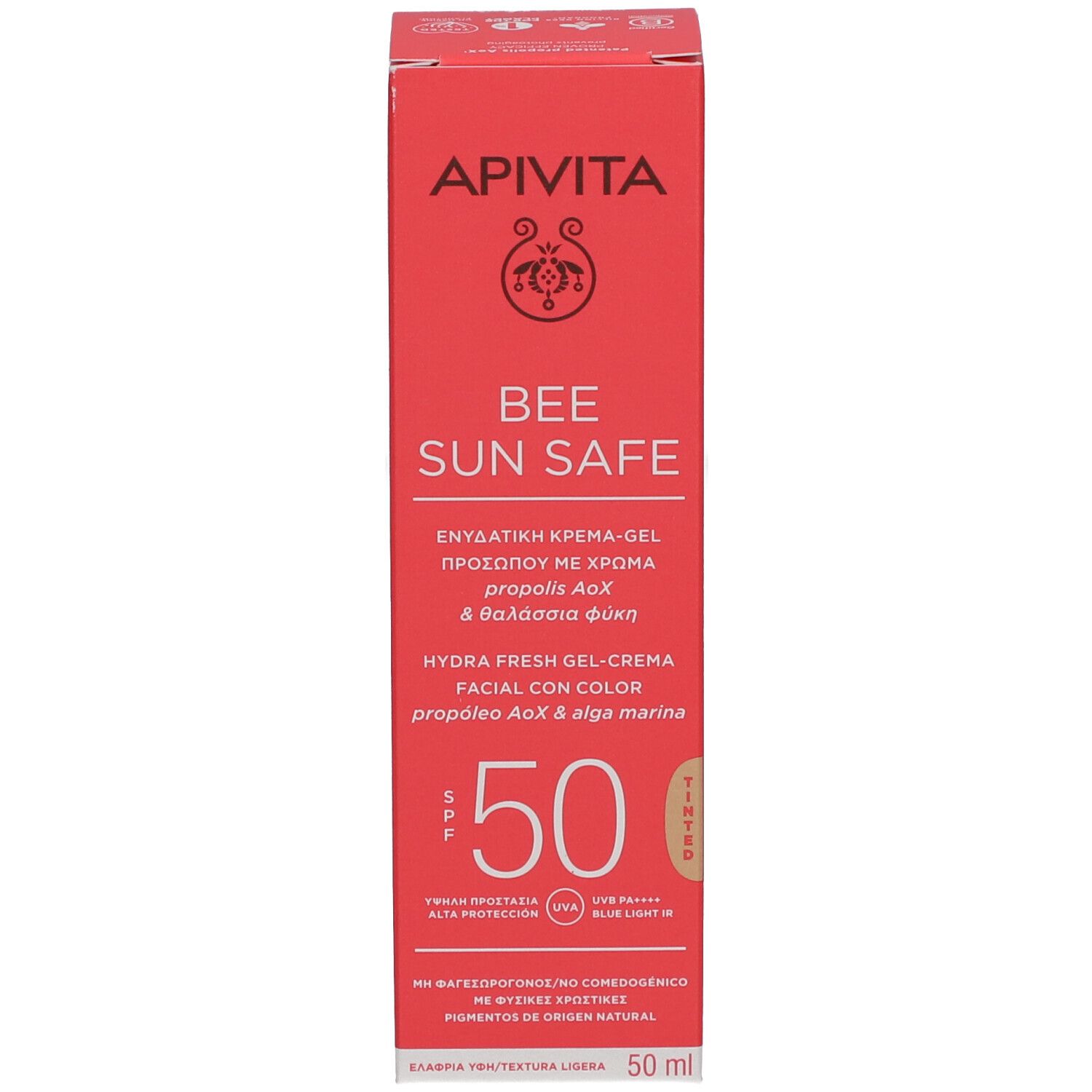 Apivita Bee Sun Safe Crème Visage Teintée Défense Anti-Tâche & Anti-Âge