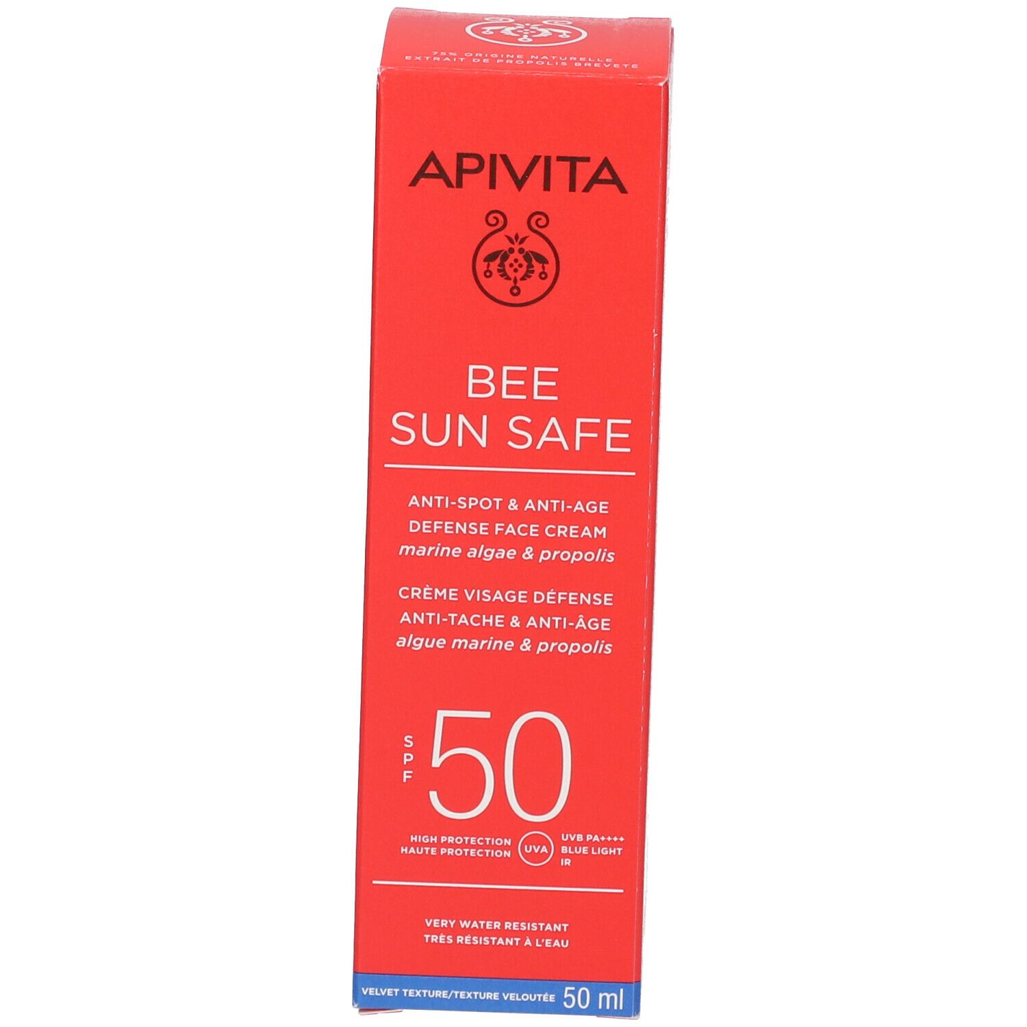 APIVITA BEE SUN SAFE Crème Visage Defense Anti-tache & Anti-âge SPF50