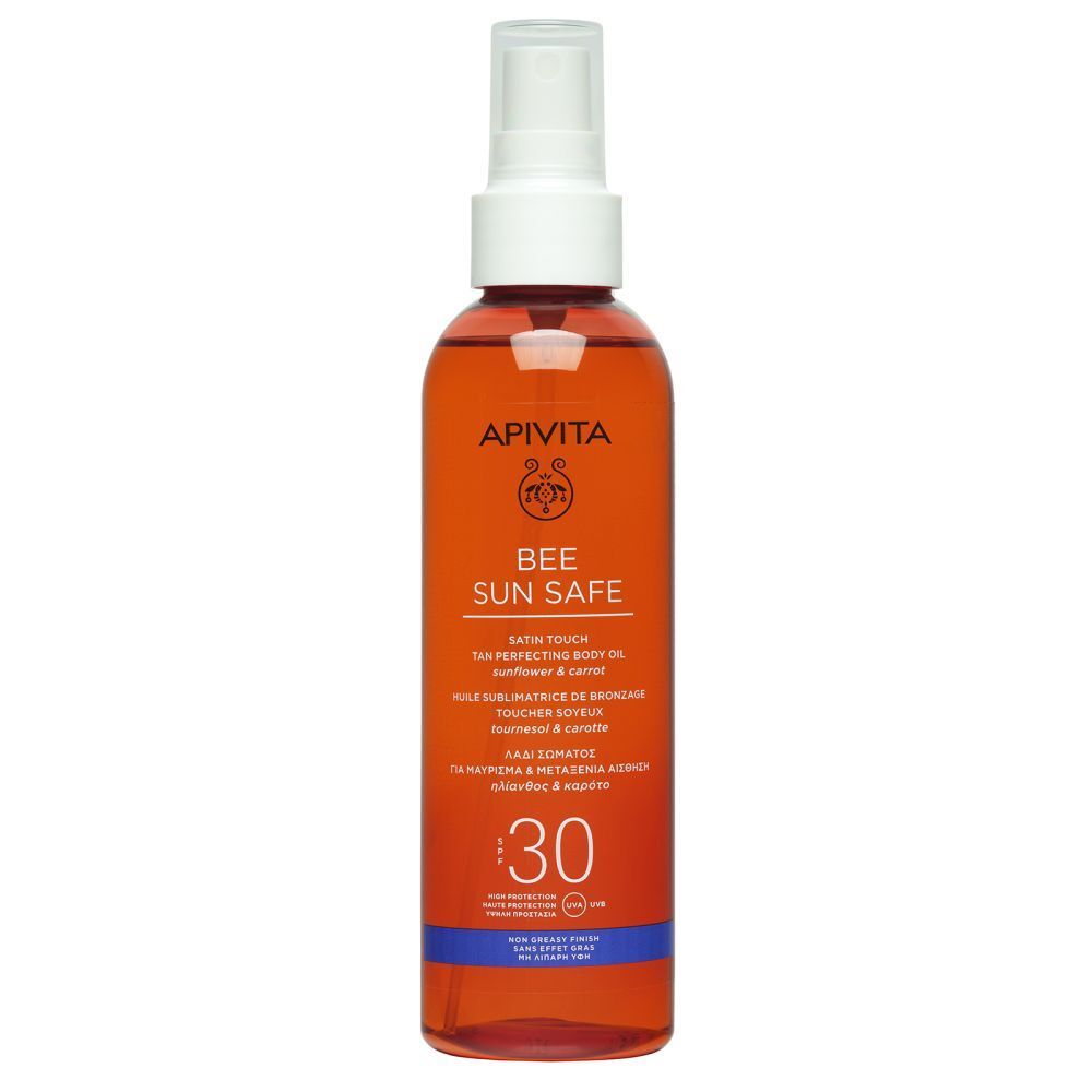 APIVITA BEE SUN SAFE Huile Corps Sublimatrice de bronzage SPF30