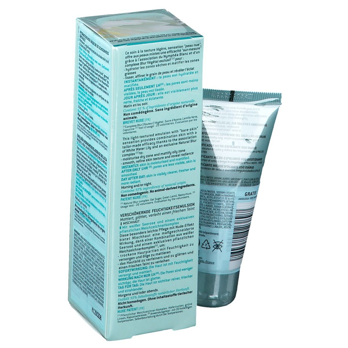 NUXE Aquabelle Emulsion hydratante + Micro peeling clarifiant