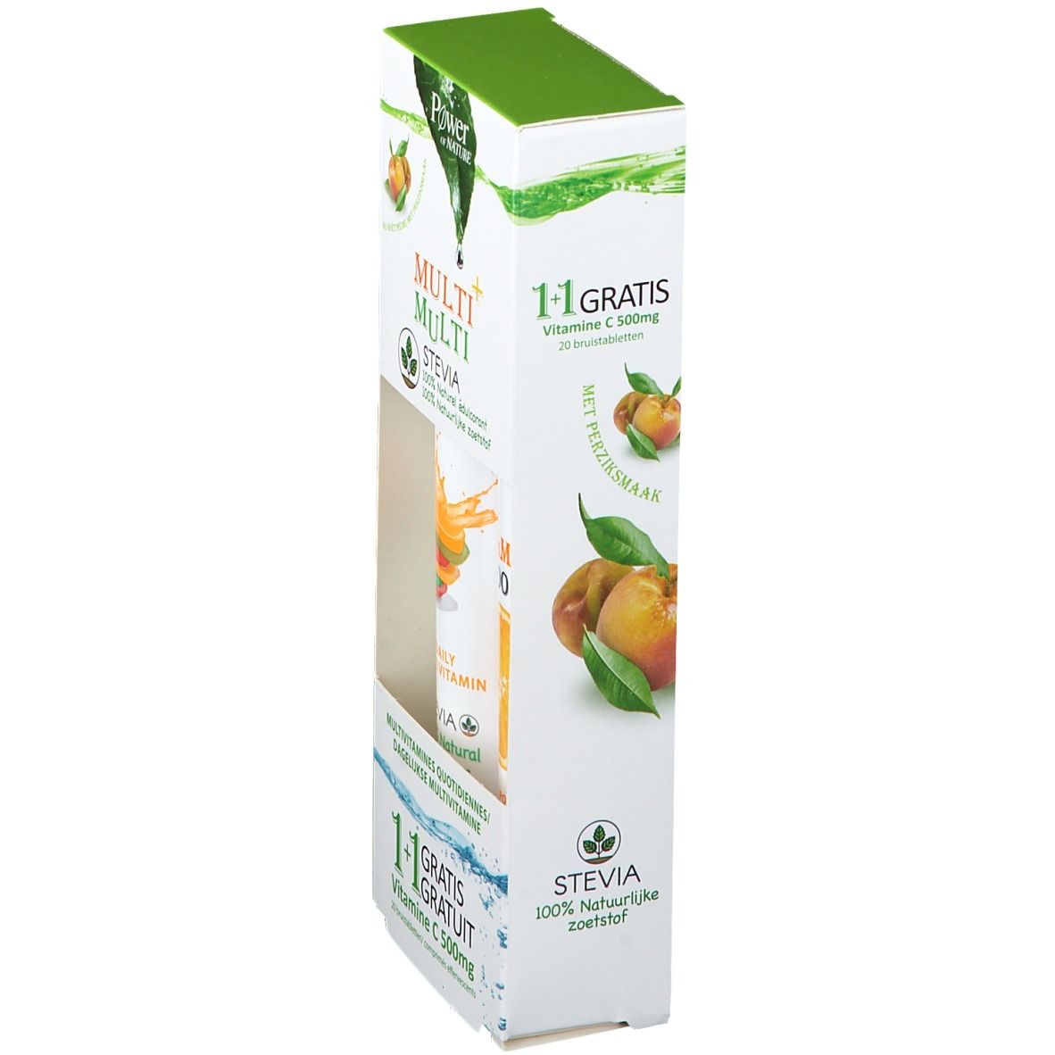 Power of Nature Multi+ Multi avec Stévia + Vitamine C 500 mg