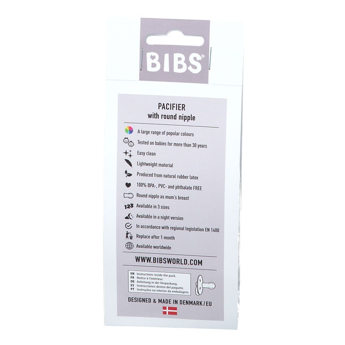 BIBS® BIBS COULEUR Tétines Bleu ciel - Bleu foncé 0 - 6 mois Taille 1