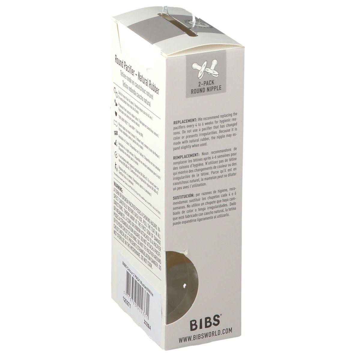 BIBS® BIBS COULEUR Tétines Moutarde - Blanc 6 - 18 mois Taille 2