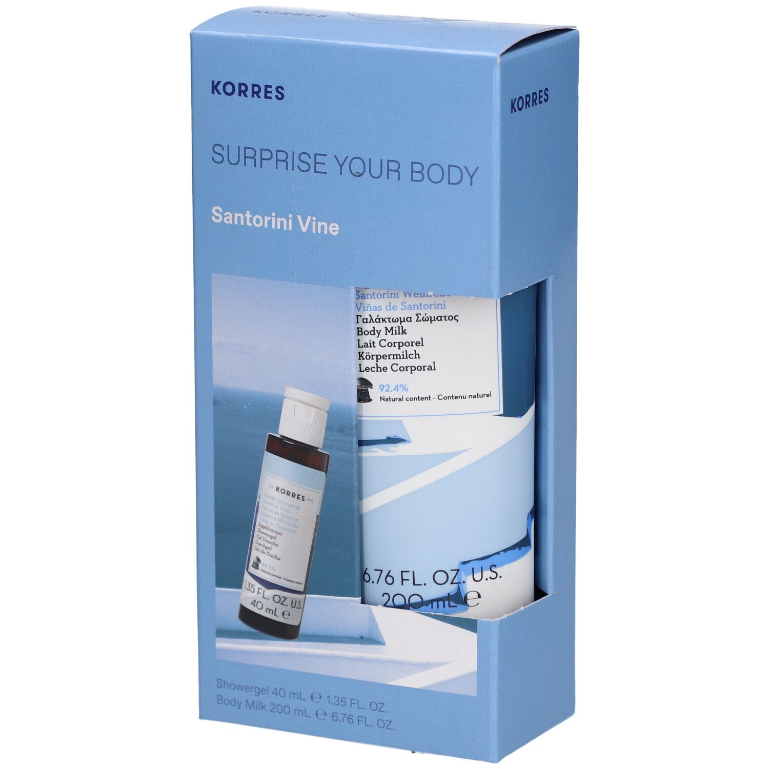 Korres Coffret Surprise your Body Raisin de Santorin Gel Douche + Lait Corporel